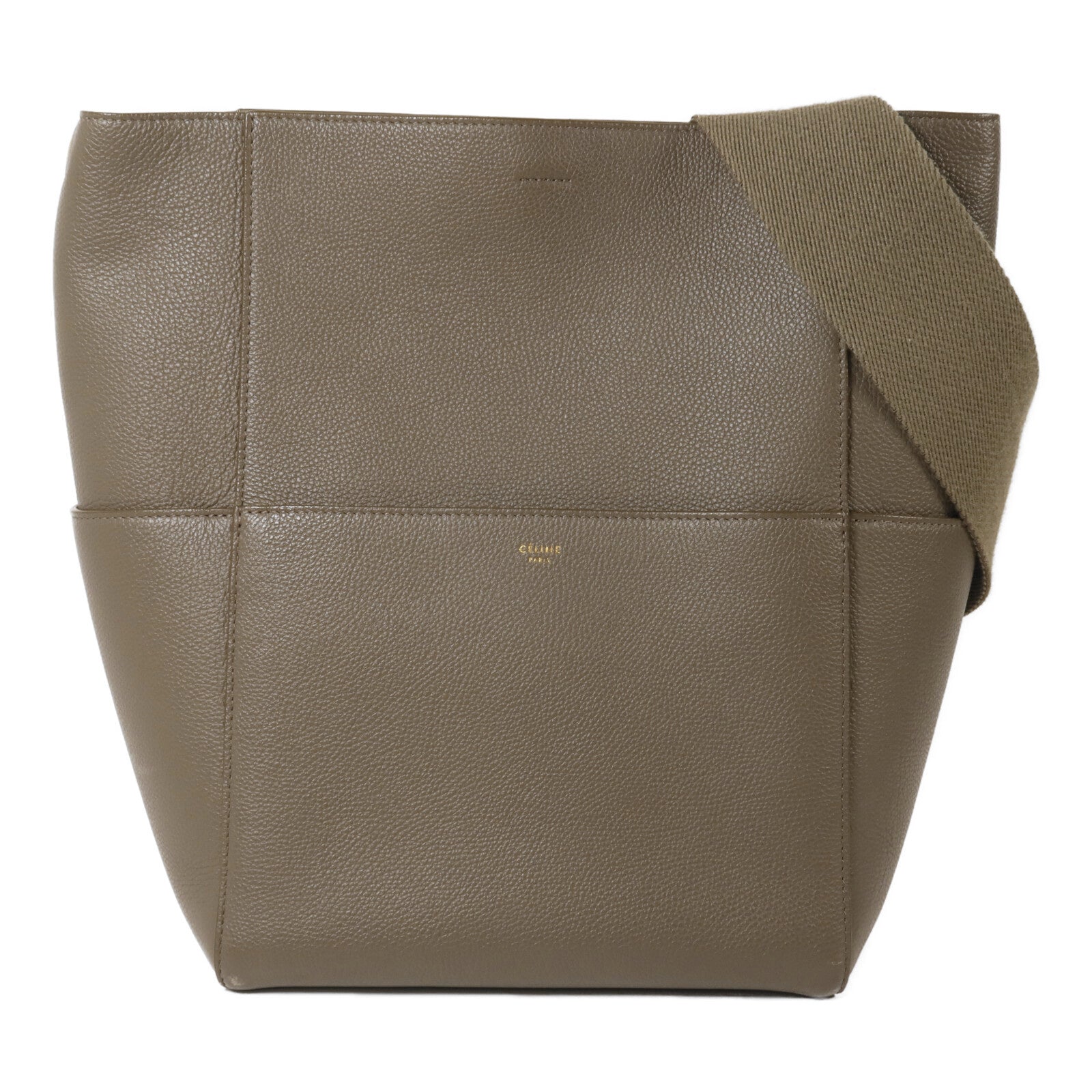 CELINE 牛皮皮革Sangle Bucket Large肩背袋