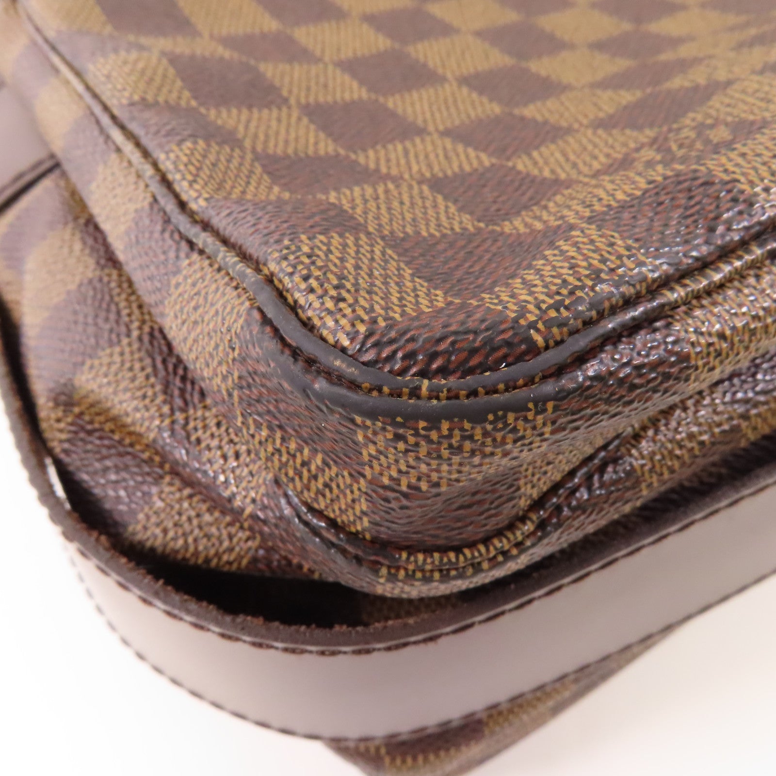 LOUIS VUITTON Damier Naviglio金扣肩背袋棕色
