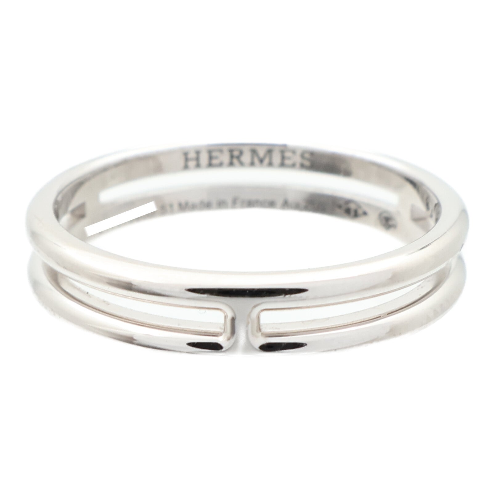 HERMES 18K白金Ariane Ring戒指US#5.75/HERMES#51