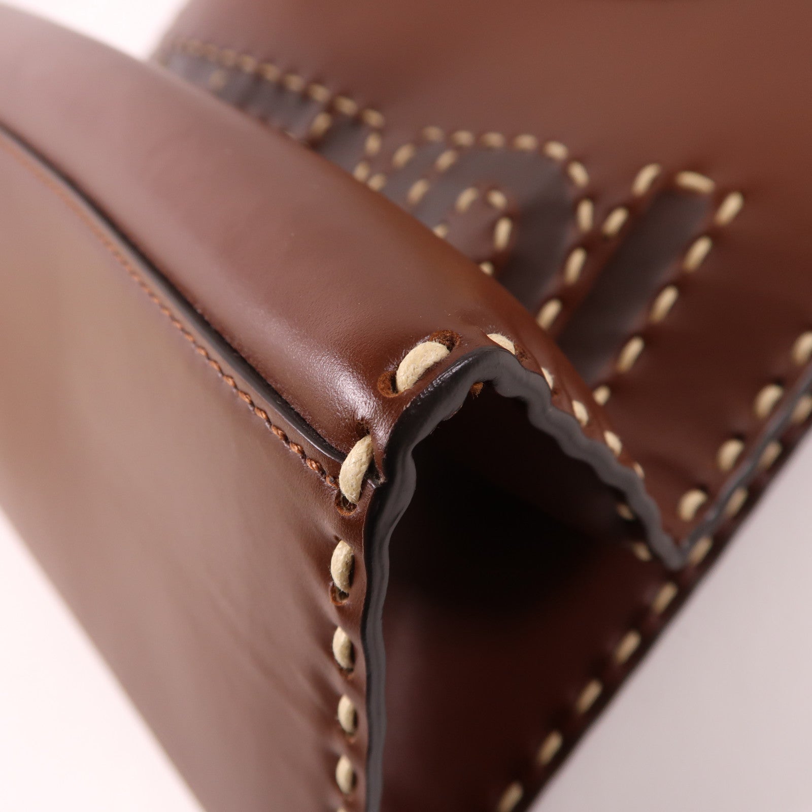 FENDI 牛皮皮革Sunshine Shopping Bag金扣手挽肩背兩用袋