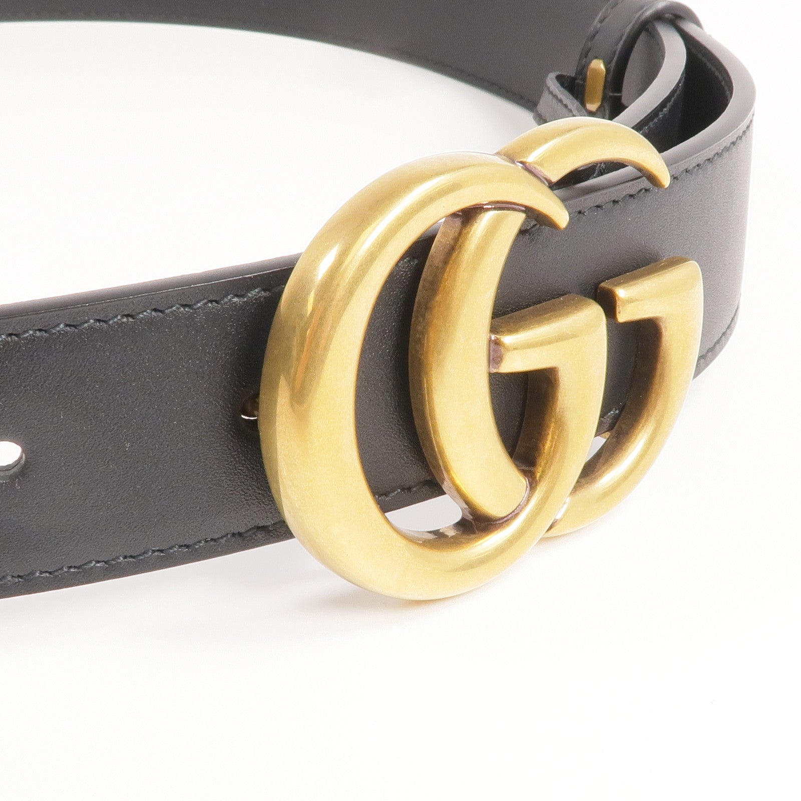 GUCCI 牛皮皮革Belt金扣皮帶