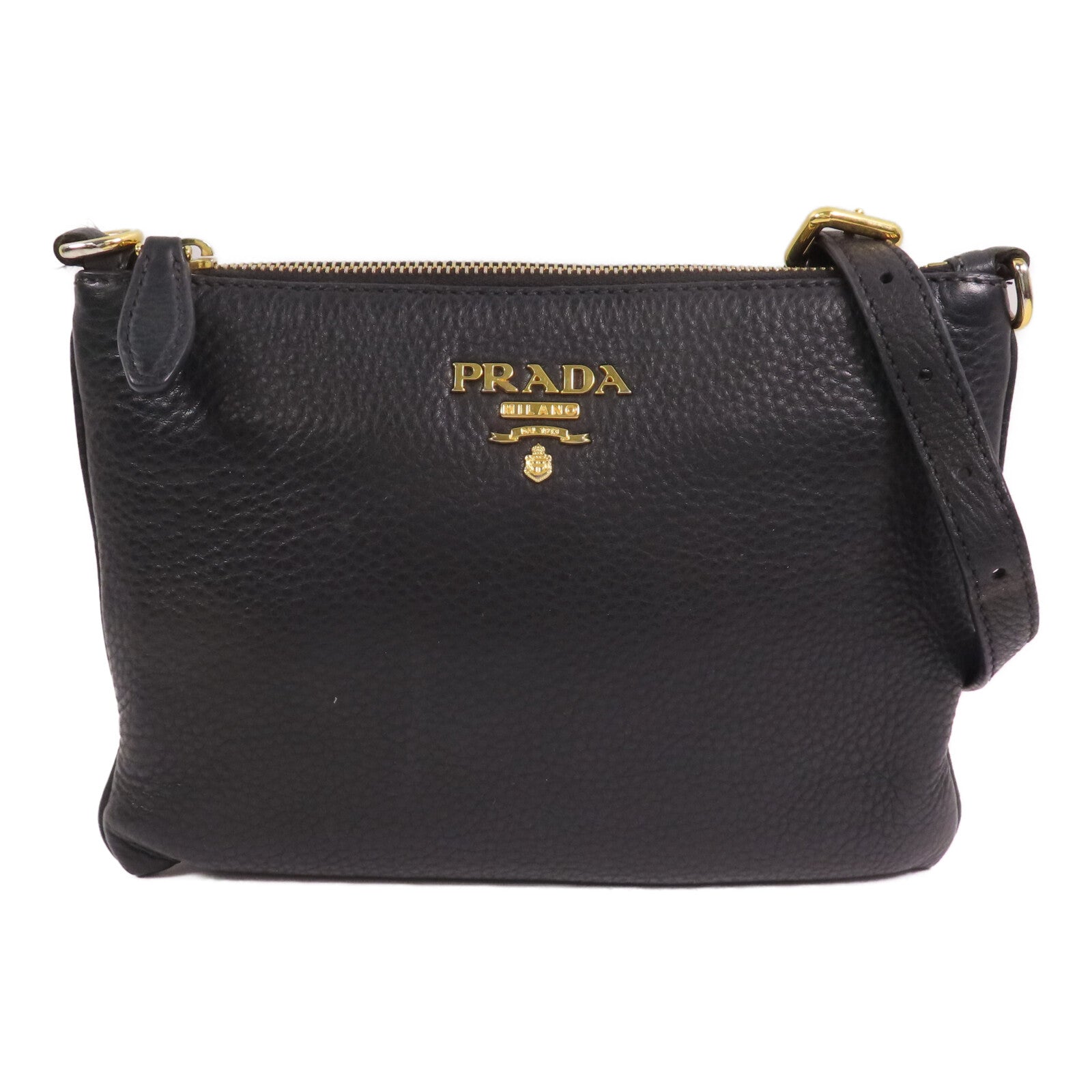 PRADA 牛皮皮革Shoulder Bag金扣肩背袋