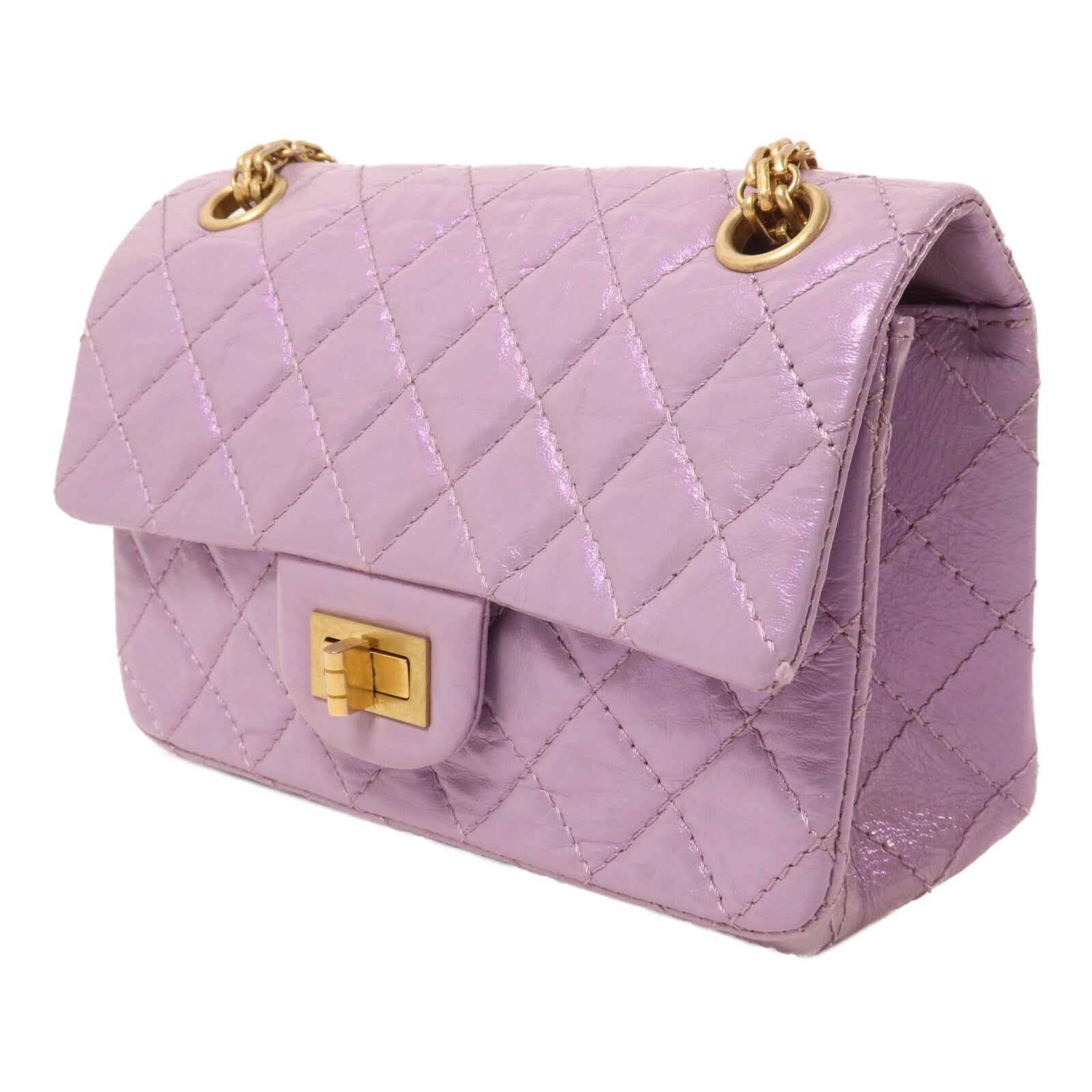 CHANEL 牛皮皮革2.55 Mini鏈帶肩背袋
