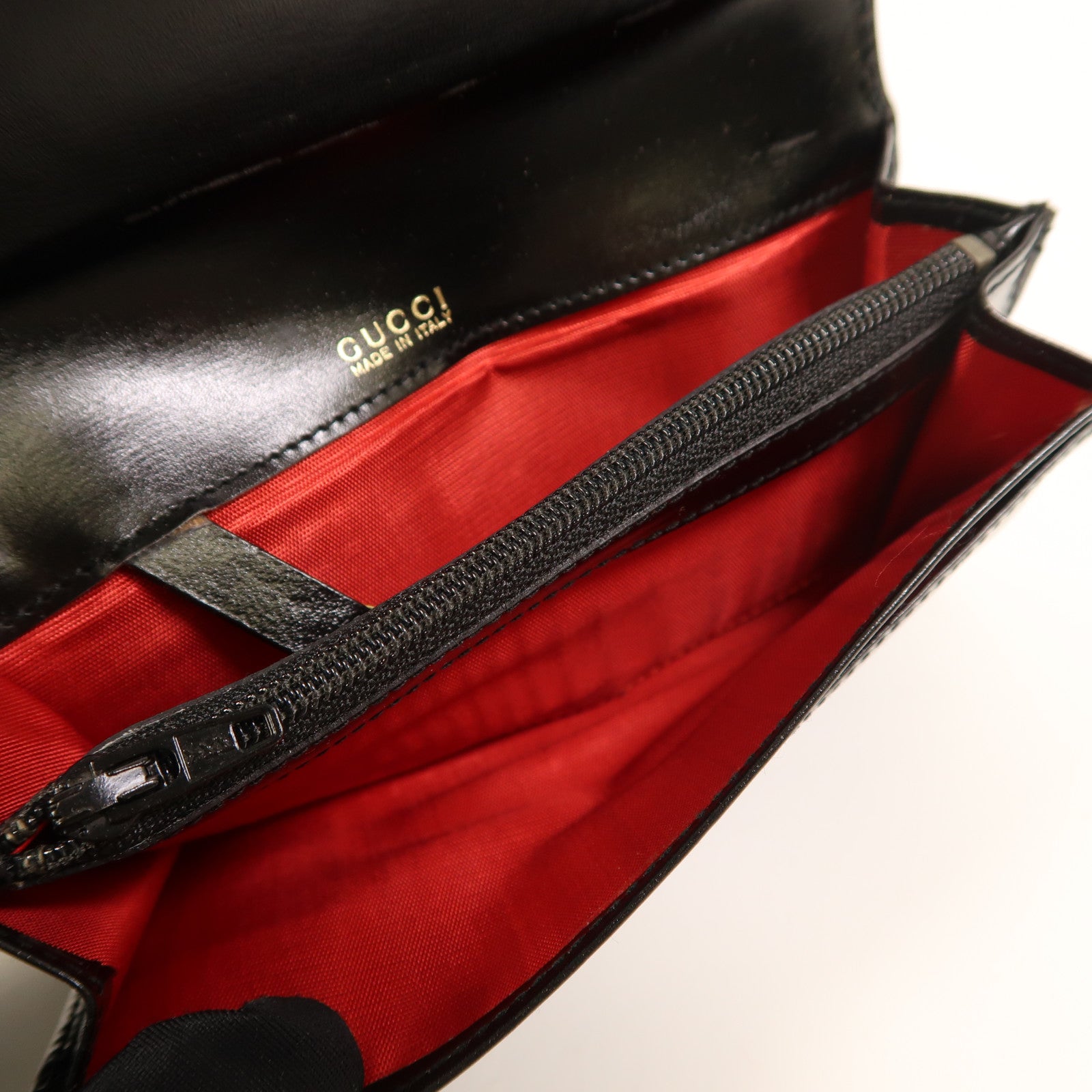 GUCCI 皮革Coin Case Purse金扣零錢包