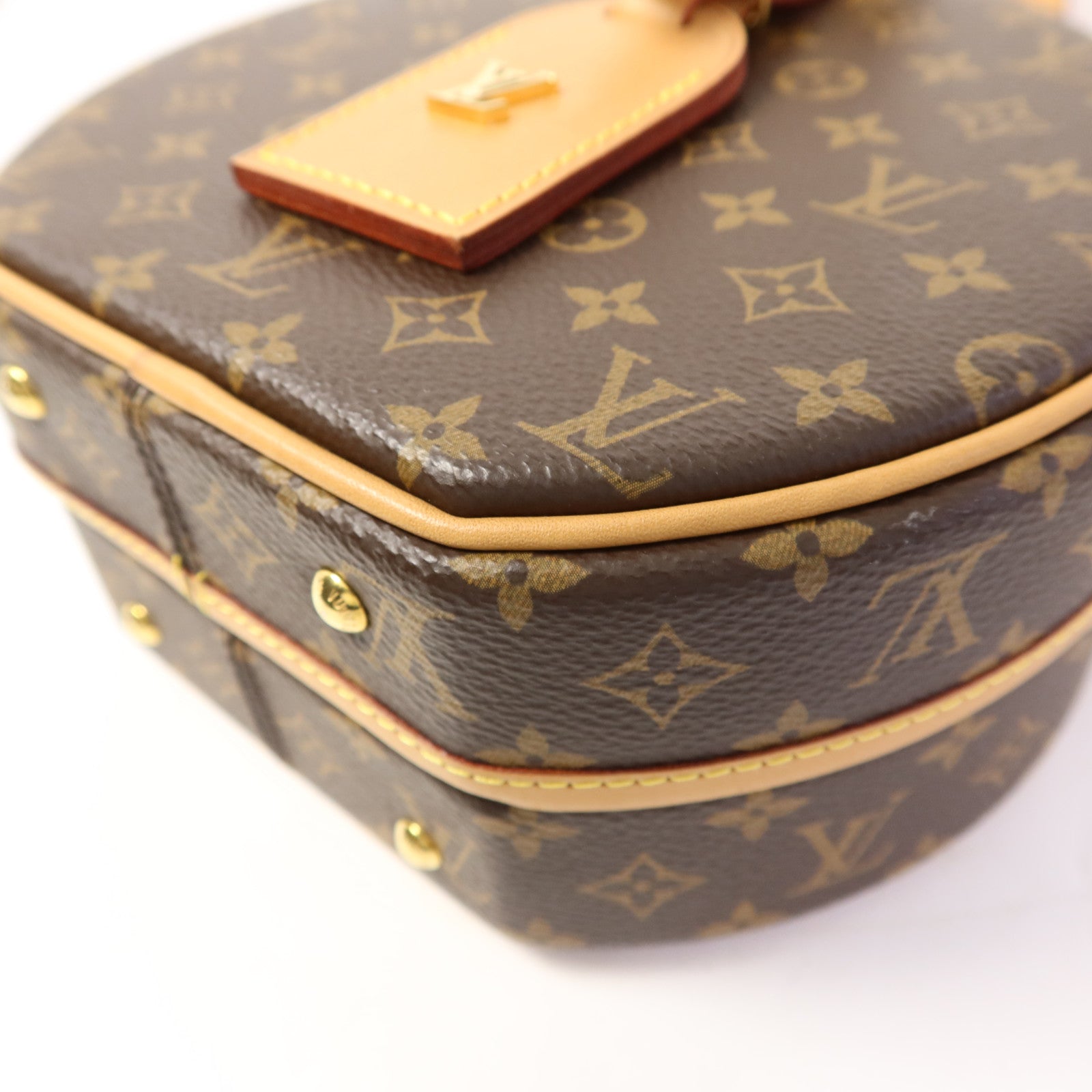 LOUIS VUITTON Monogram Petite Boite Chapeau金扣手挽肩背兩用袋