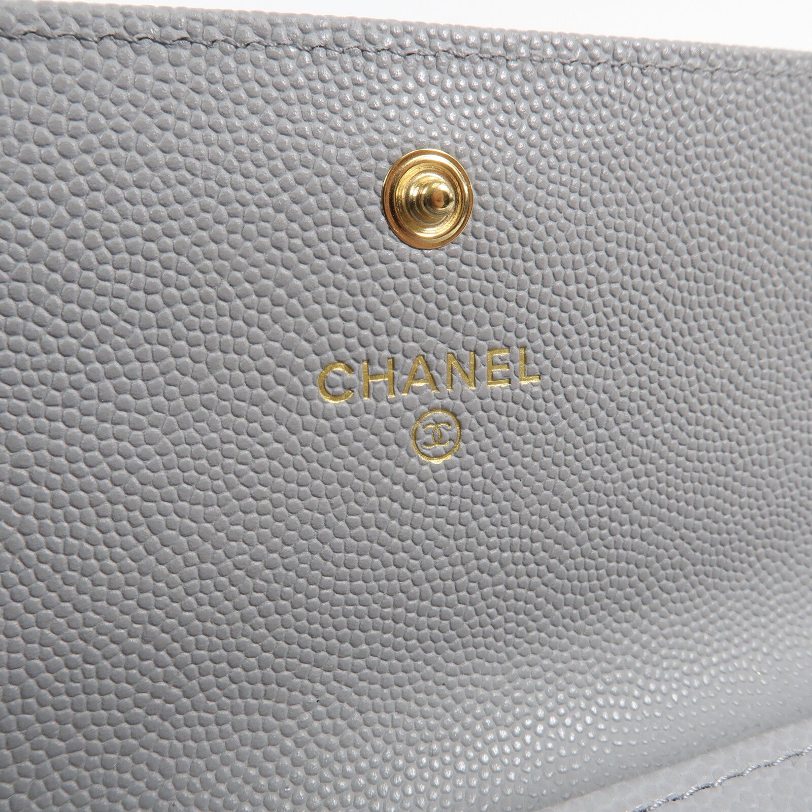 CHANEL 牛皮皮革Wallet金扣長錢包