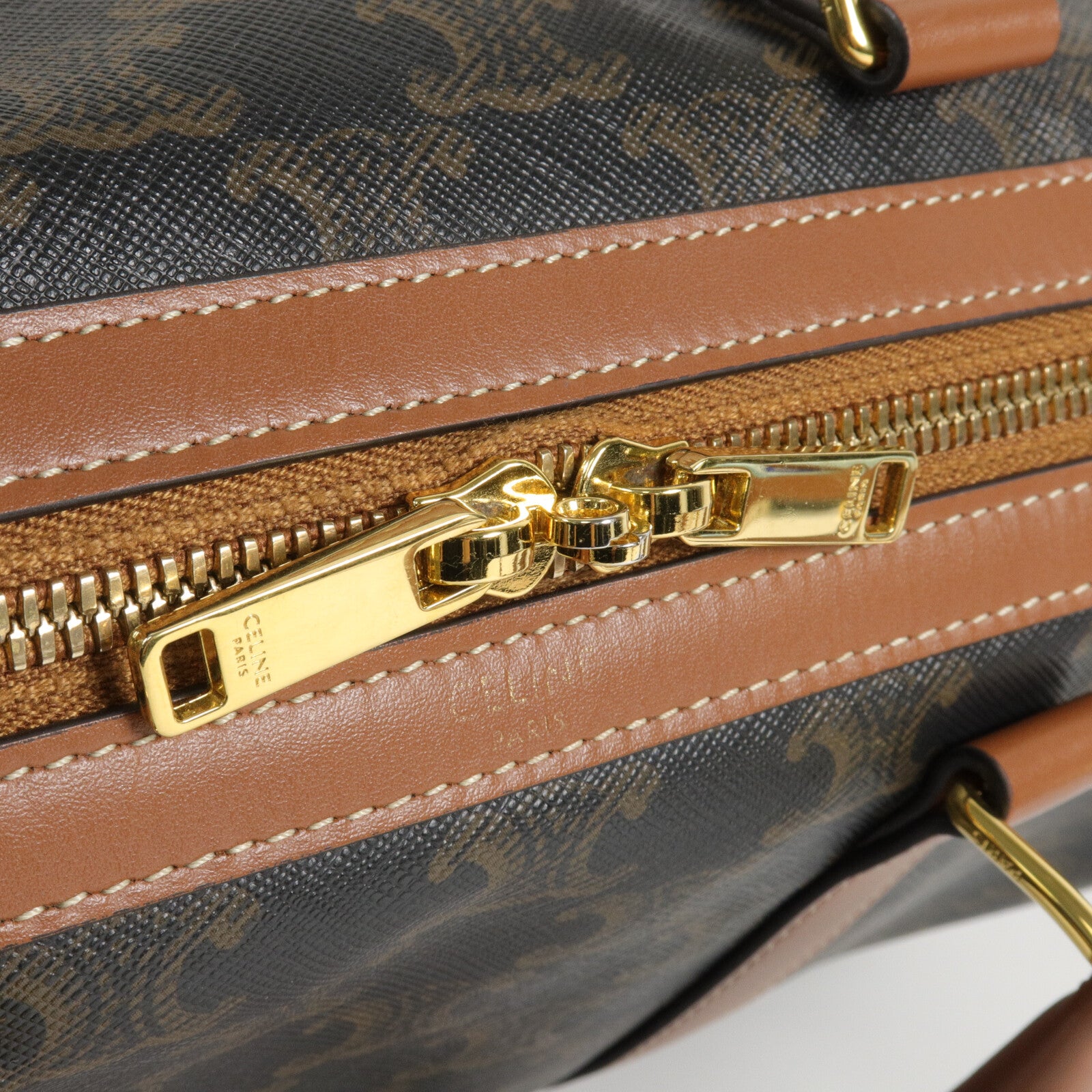 CELINE 塗層帆布2 Way Shoulder Boston手挽肩背兩用袋