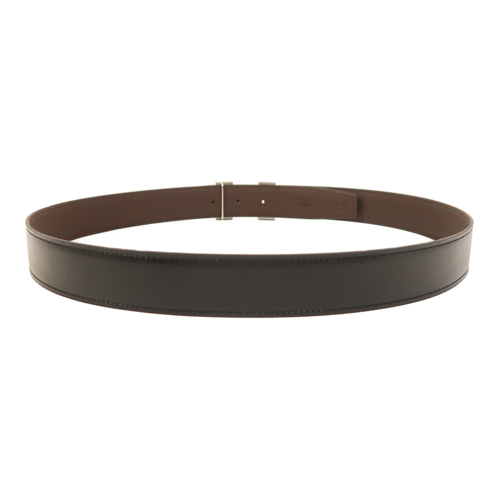 HERMES Togo皮革H Belt皮帶Chocolate
