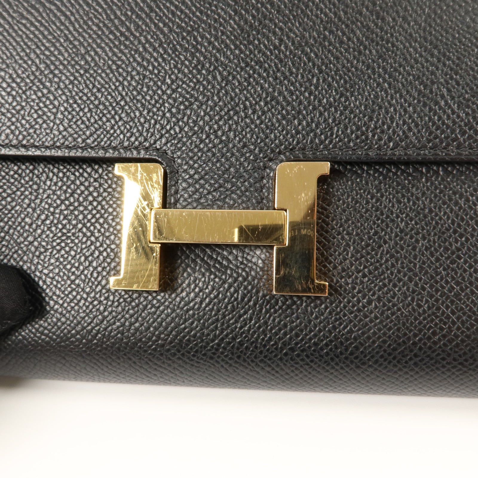 HERMES Epsom皮革Constance Wallet長錢包Noir
