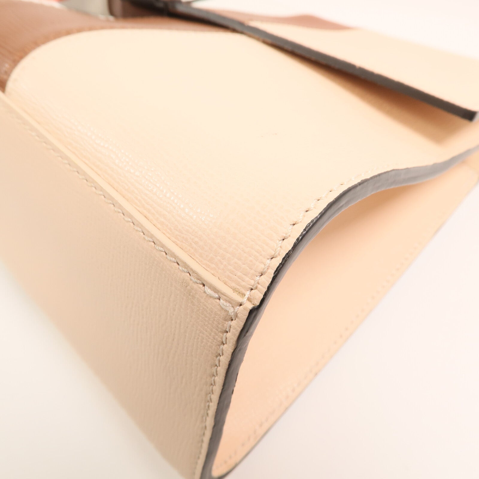 Longchamp 【激減優惠】牛皮皮革Shoulder Bag銀扣鏈帶肩背袋