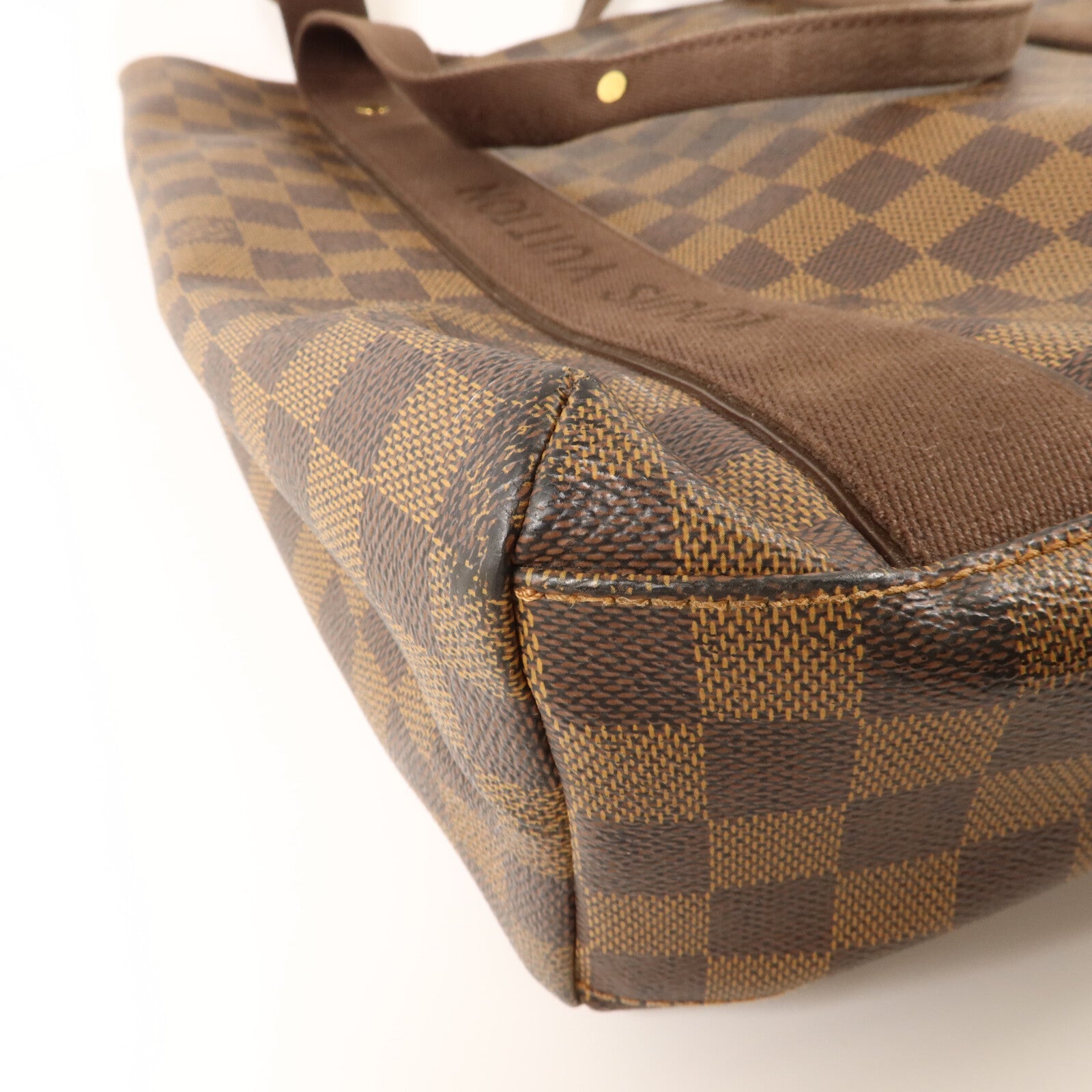 LOUIS VUITTON Damier Beaubourg金扣肩背袋棕色