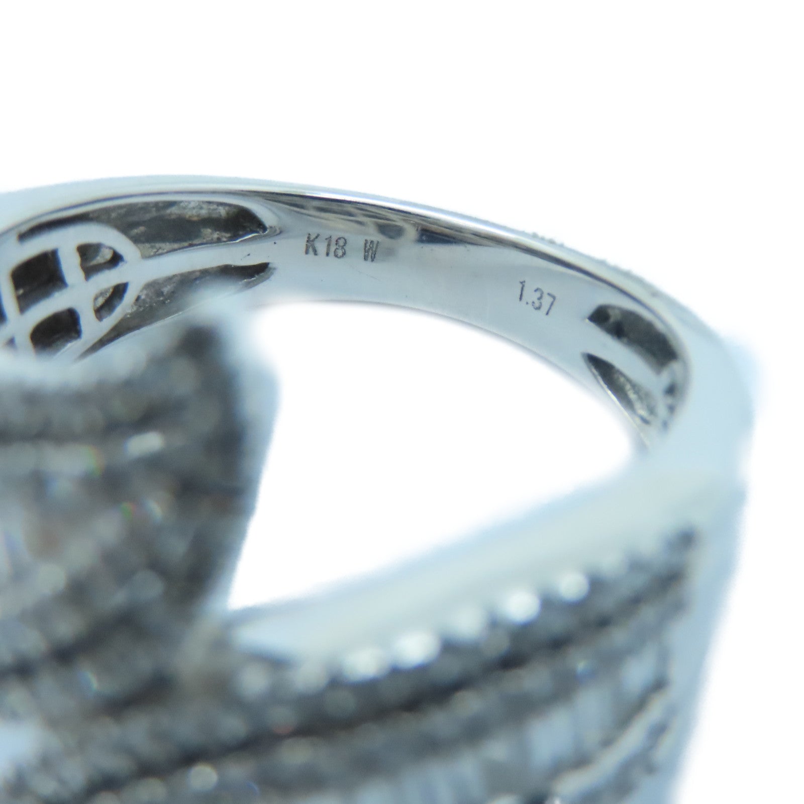 JEWELRY 18K白金Diamond Ring 1.37ct鑽石戒指US#7