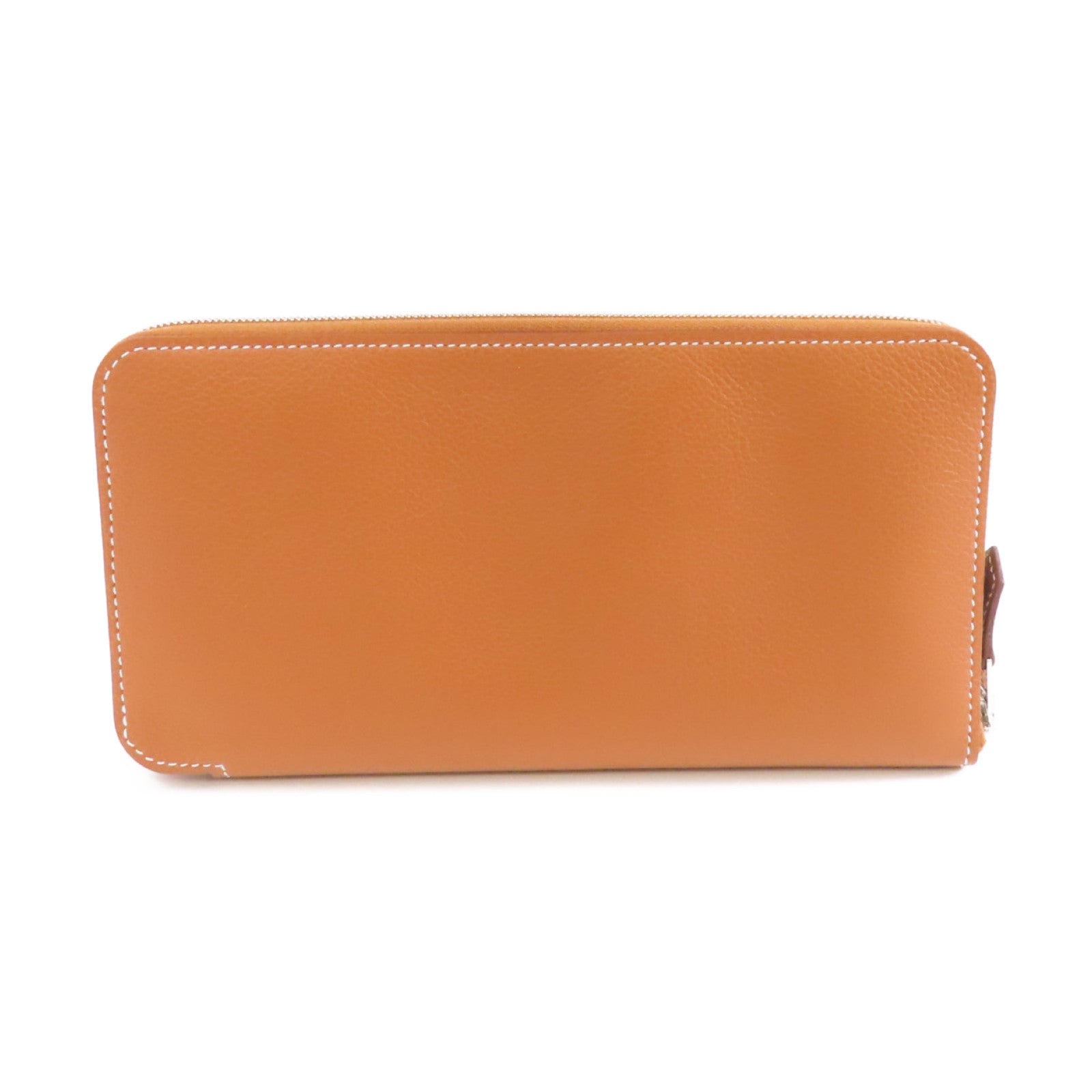HERMES Evercolor皮革Silk in Wallet銀扣長錢包經典駝色