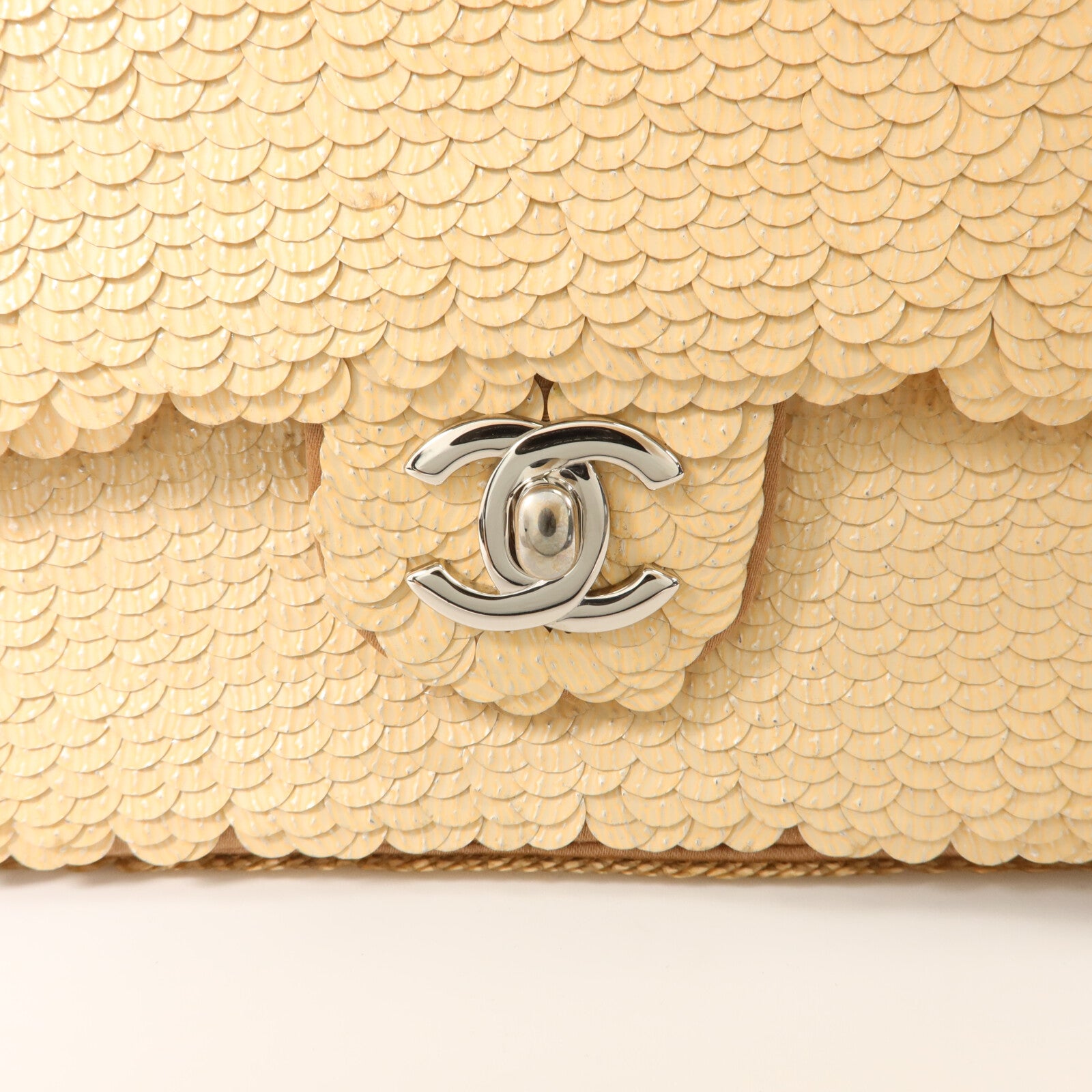 CHANEL 珠片Chain Shoulder鏈帶肩背袋