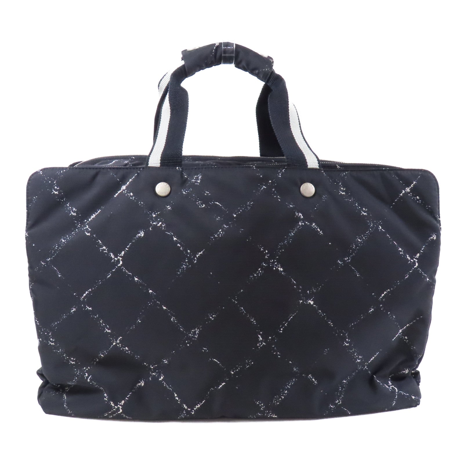CHANEL CC SHW Travel Line Handbag Nylon Black