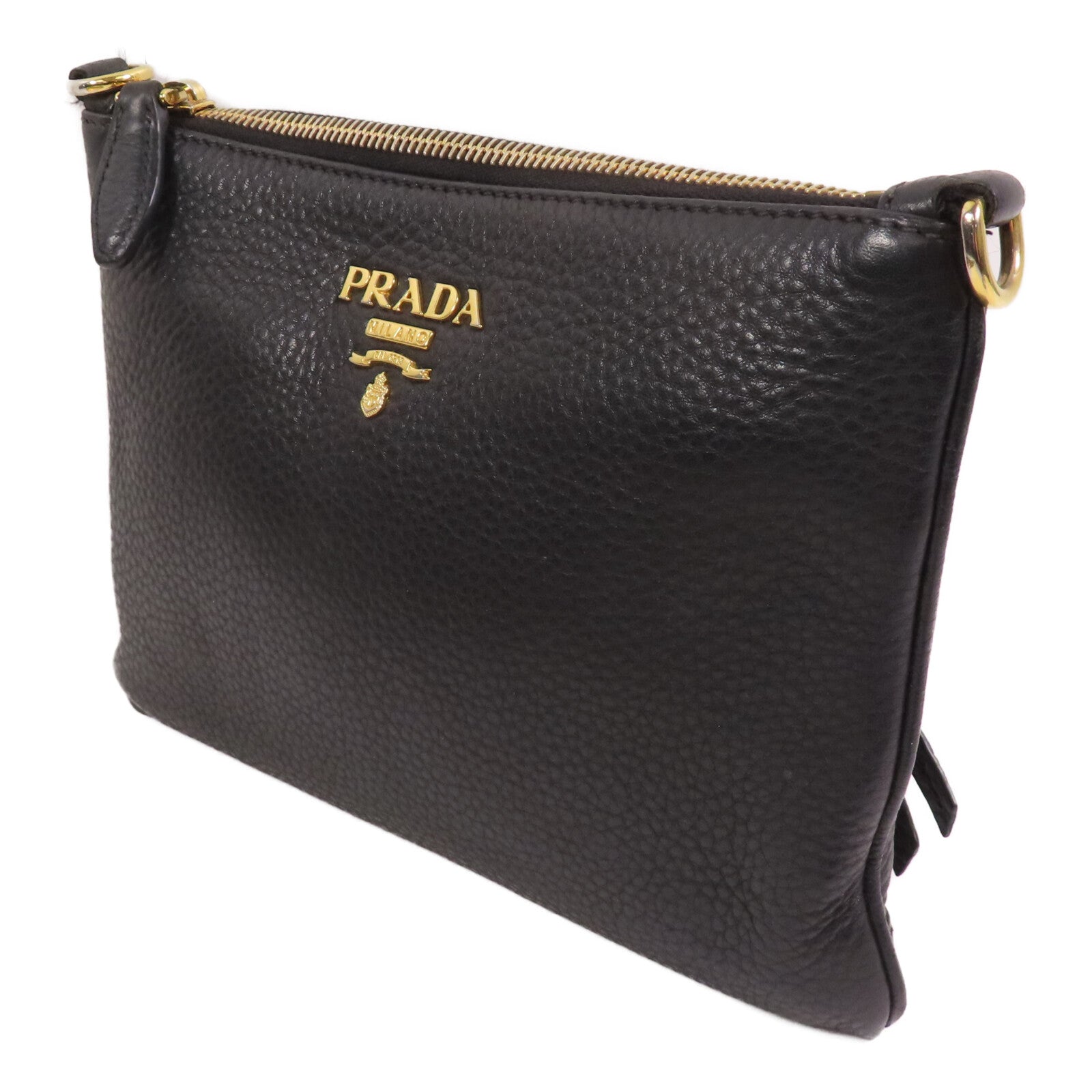 PRADA 牛皮皮革Shoulder Bag金扣肩背袋
