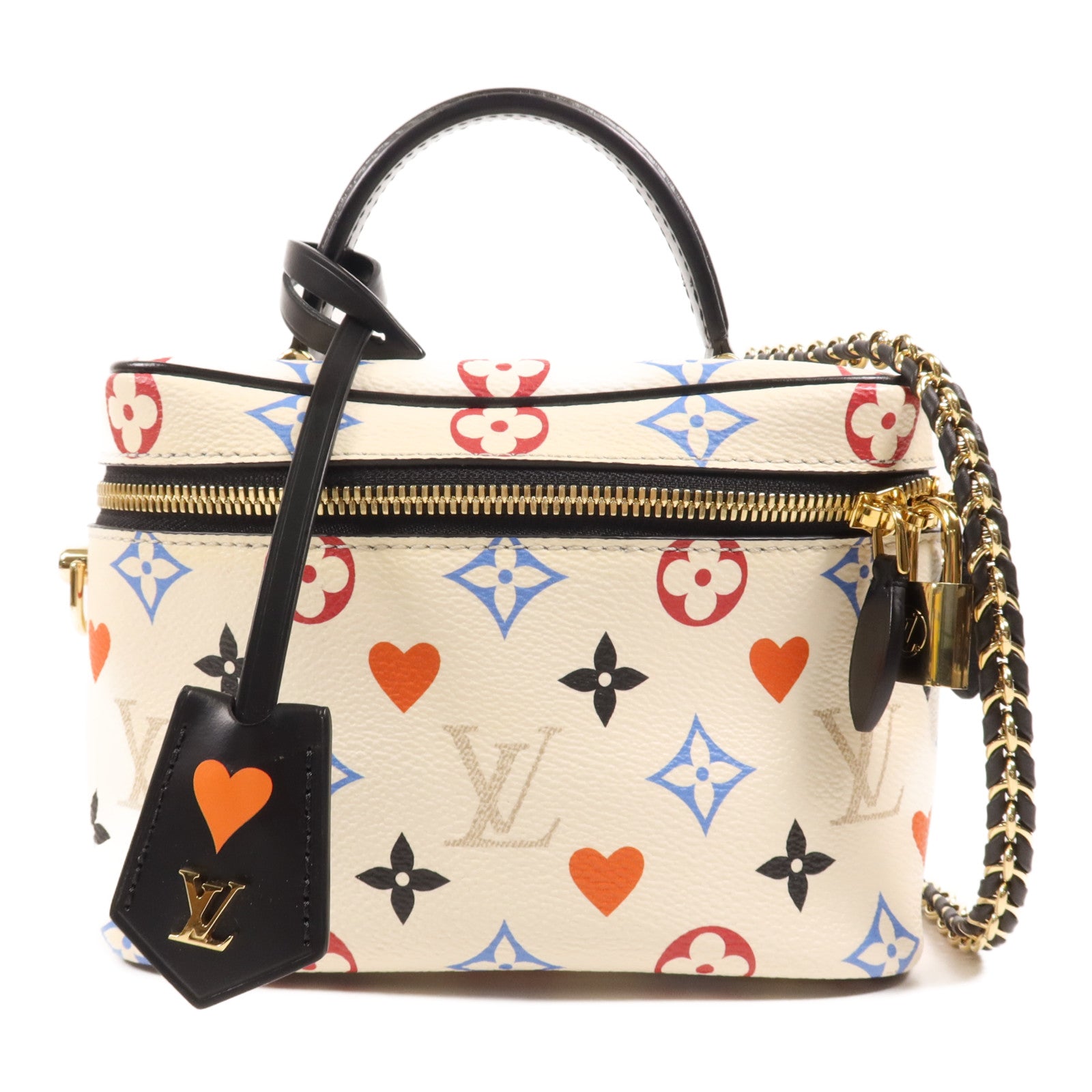 LOUIS VUITTON Monogram Game On Vanity PM金扣鏈帶手挽肩背兩用袋