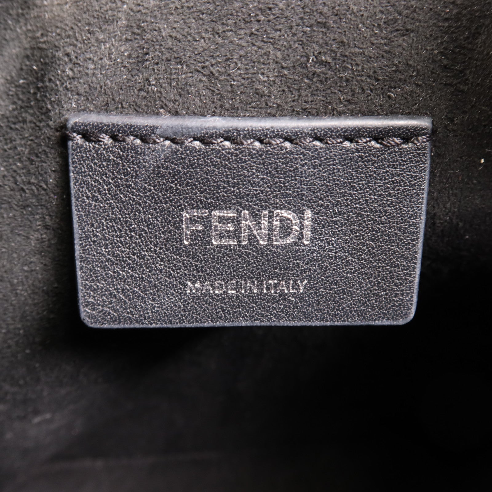 FENDI 牛皮皮革Mon Tresor Mini銀扣手挽肩背兩用袋