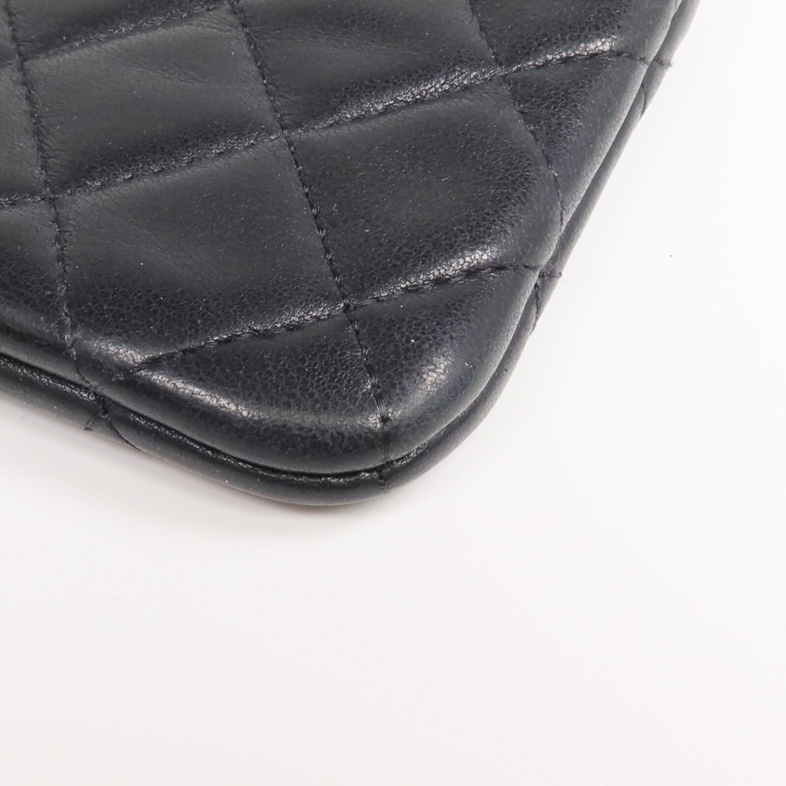 CHANEL 【激減優惠】羊皮皮革Mini Pouch銀扣手拿包