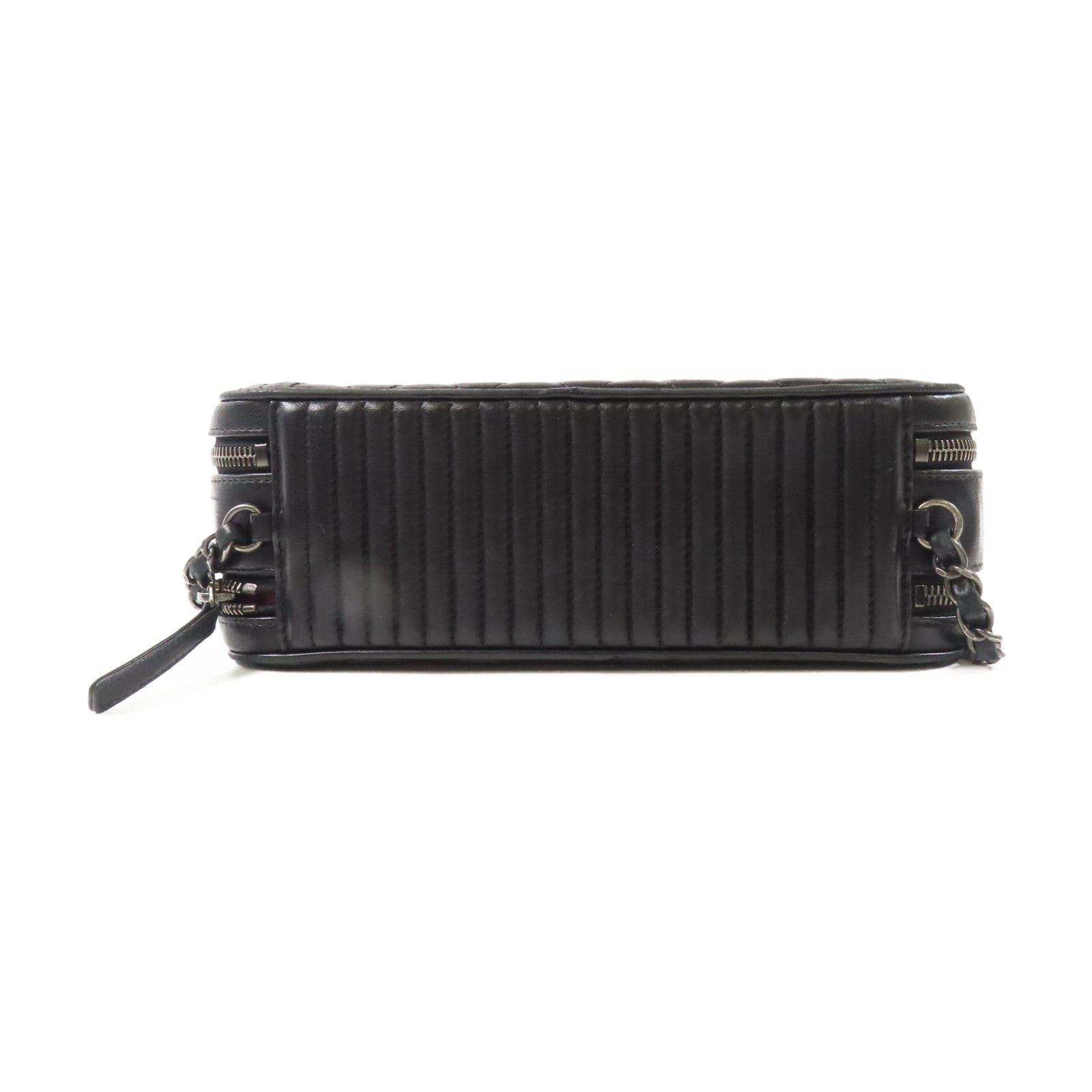CHANEL 牛皮皮革Chain Shoulder Bag銀扣鏈帶肩背袋