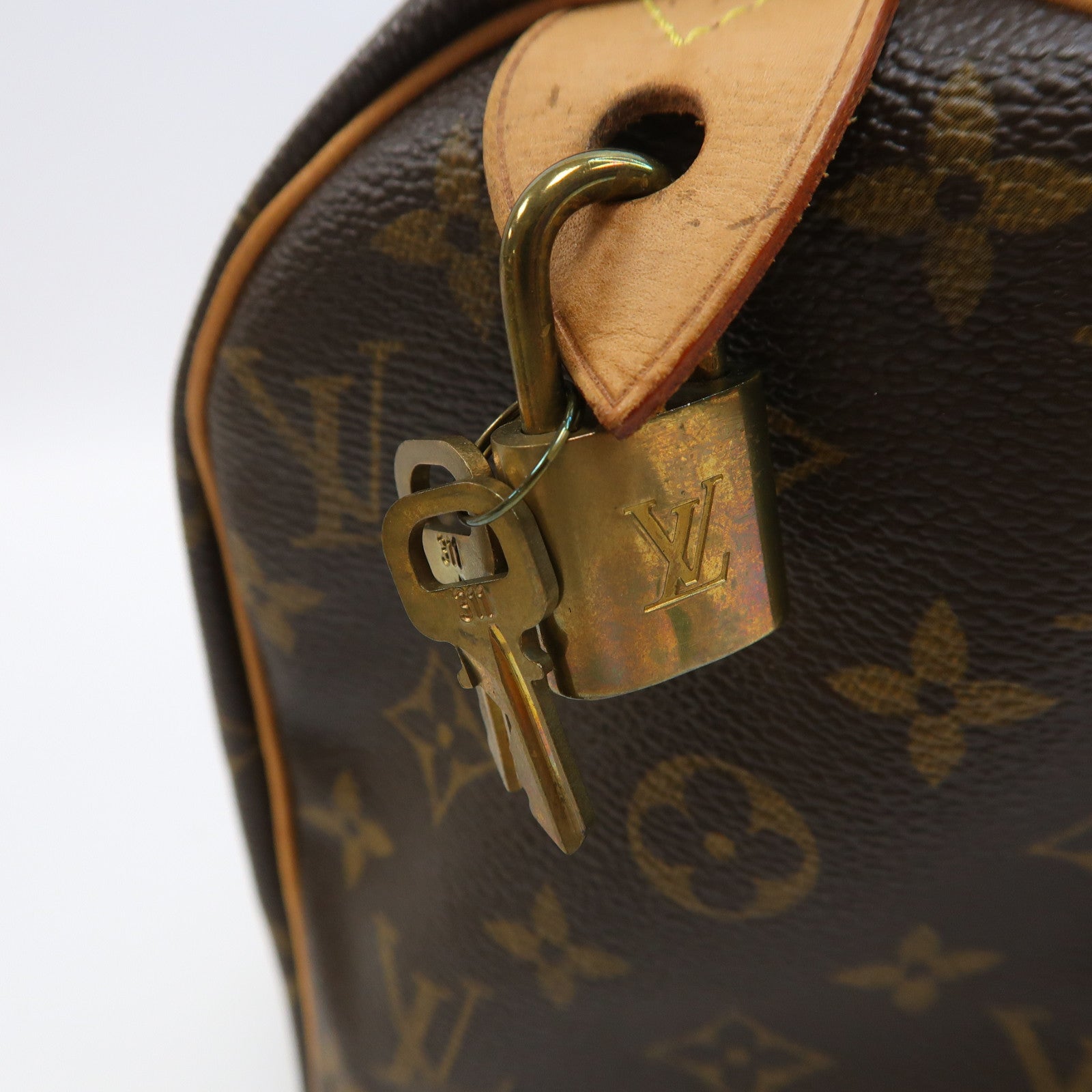 LOUIS VUITTON Monogram Speedy 25金扣手挽袋啡色