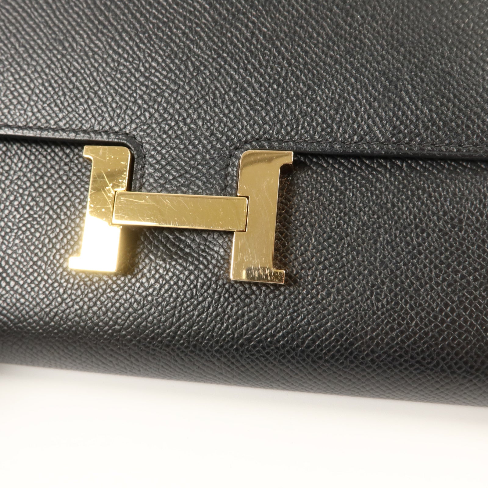 HERMES Epsom皮革Constance Wallet長錢包Noir