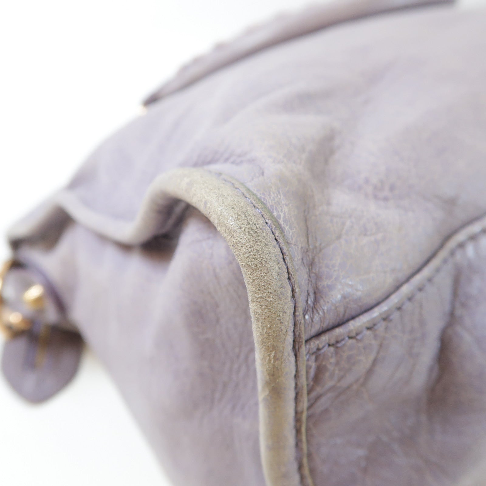 BALENCIAGA 羊皮皮革Giant City Bag金扣手挽肩背兩用袋紫色