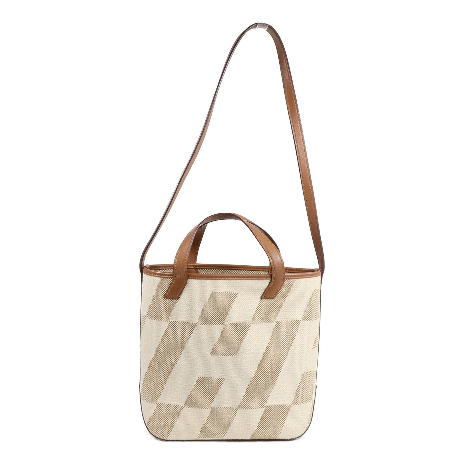 HERMES 帆布Cabas H En Biais 27手挽肩背兩用袋