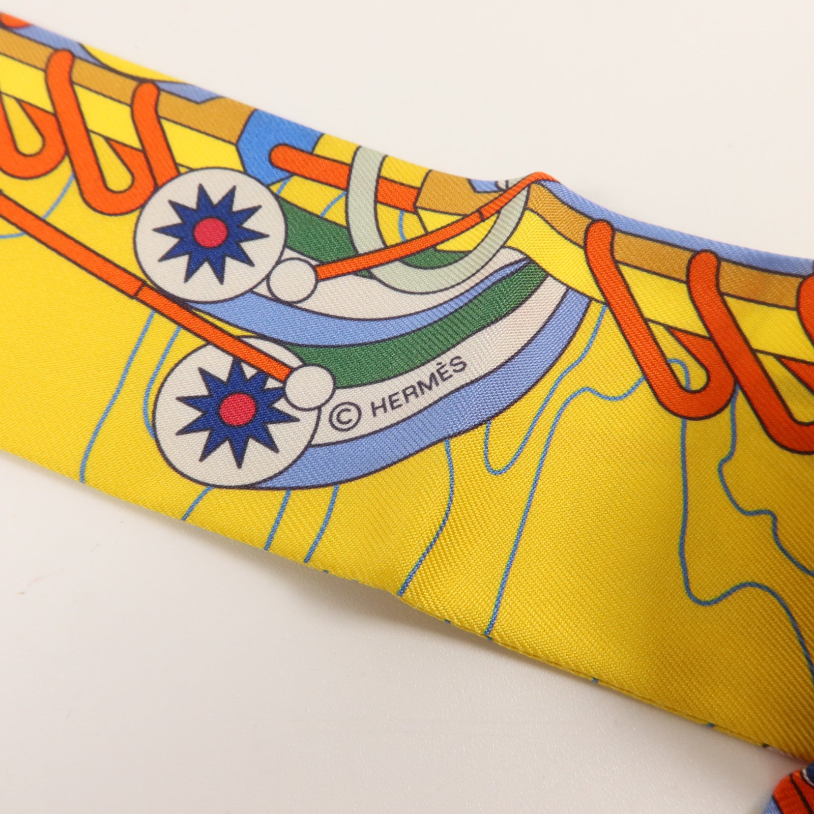 HERMES 絲質Twilly絲巾