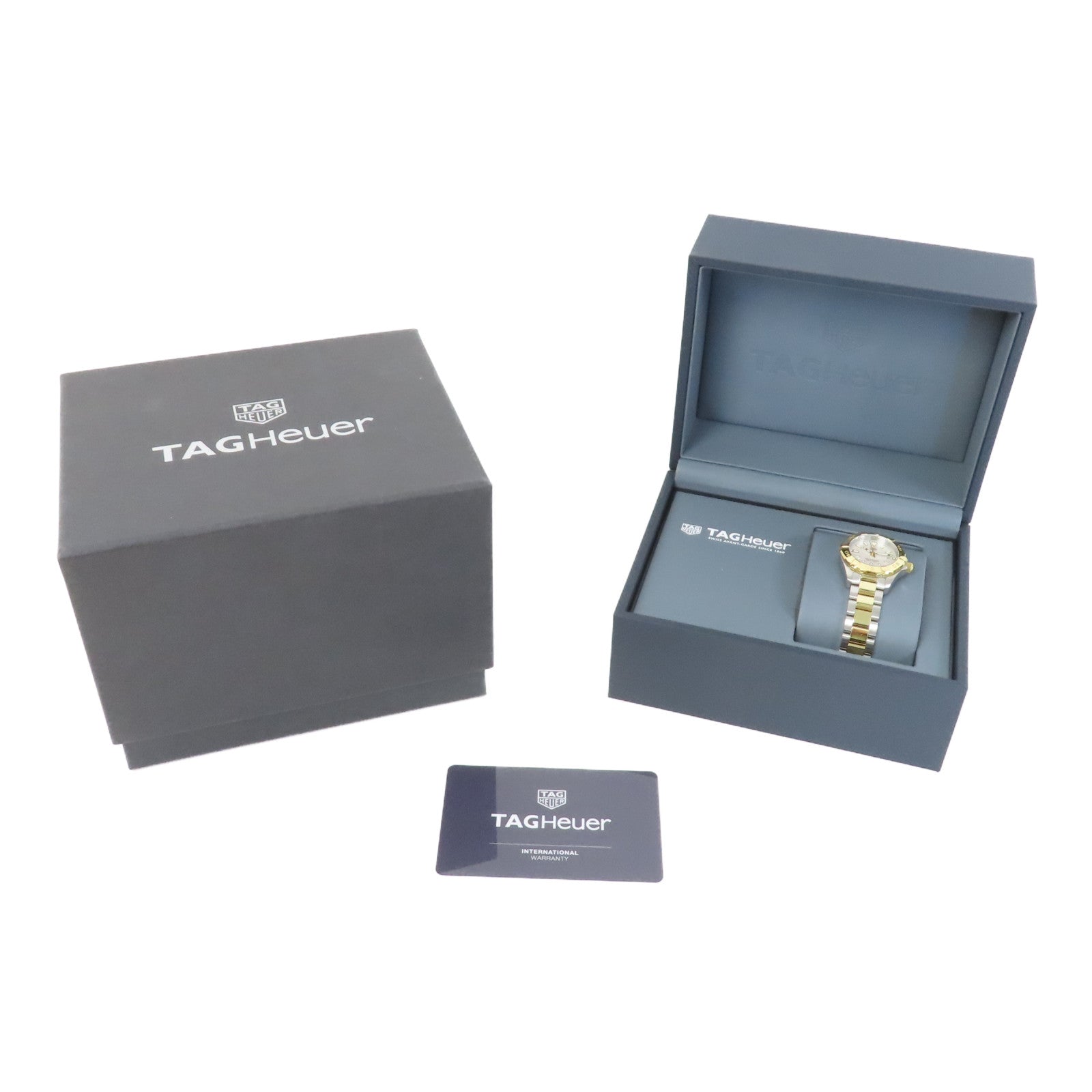 TAG HEUER Aquaracer鍍金/不鏽鋼手錶石英機芯珠光色