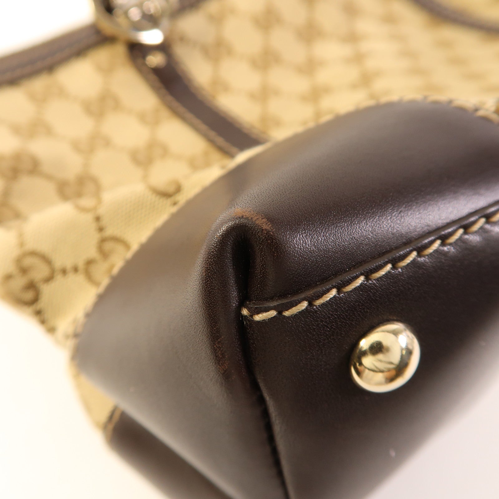 GUCCI 帆布Hand Bag金扣手挽袋