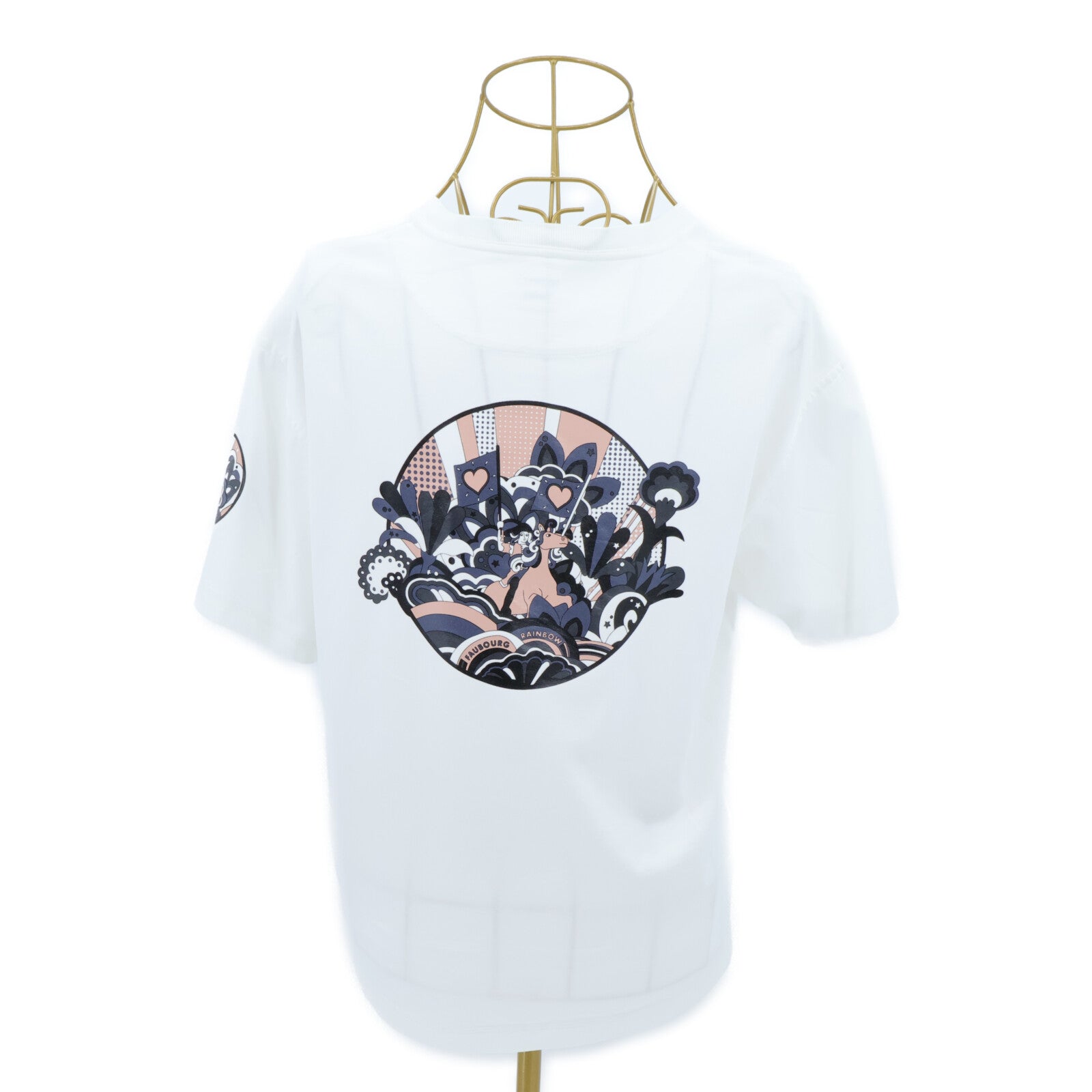 HERMES Faubourg Rainbow Cartouche T-shirt上衣