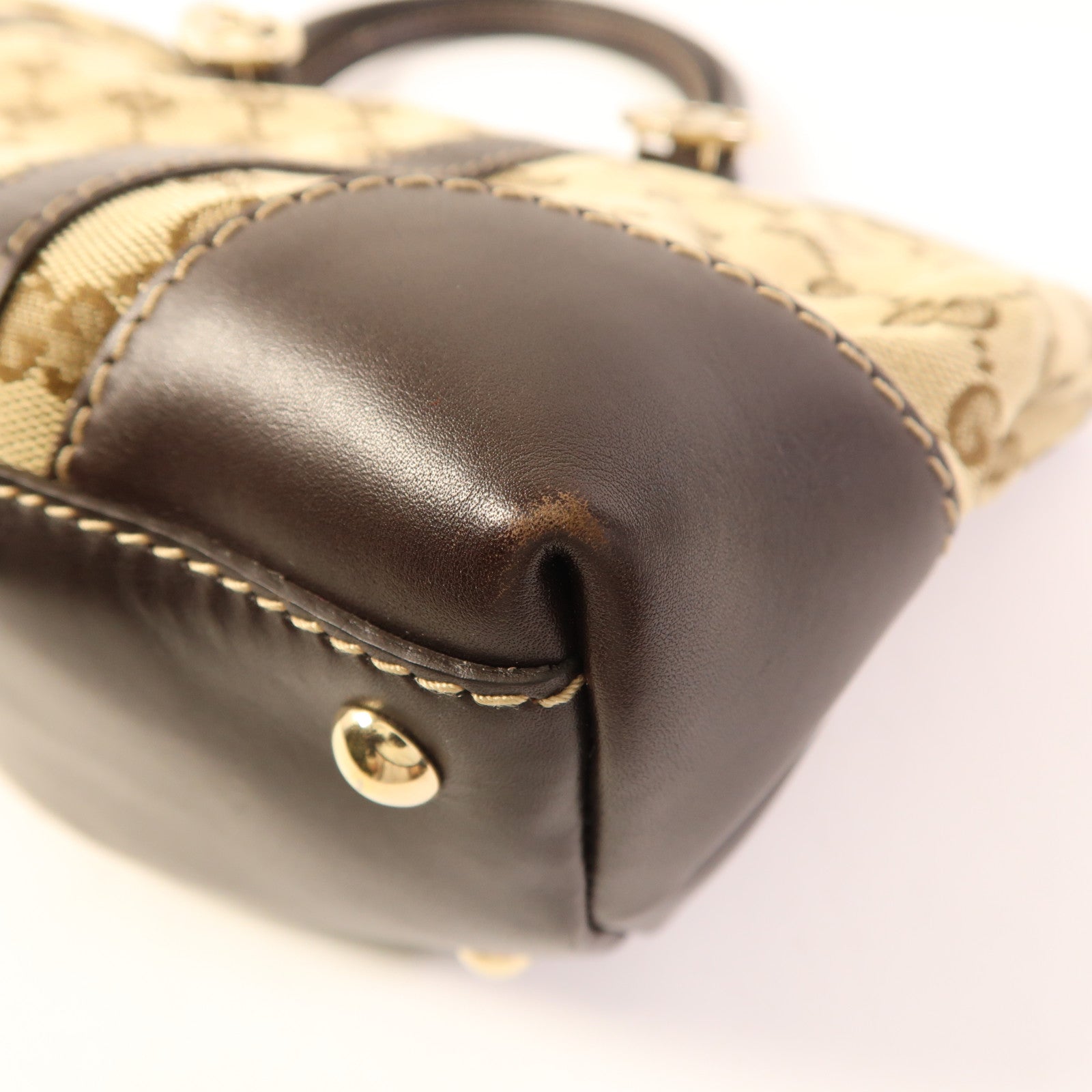 GUCCI 帆布Hand Bag金扣手挽袋