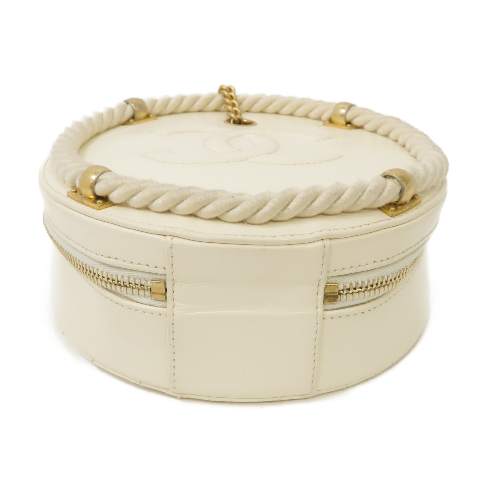 CHANEL 【激減優惠】菱格羊皮皮革2 Way Shoulder Bag金扣手挽肩背兩用袋米色