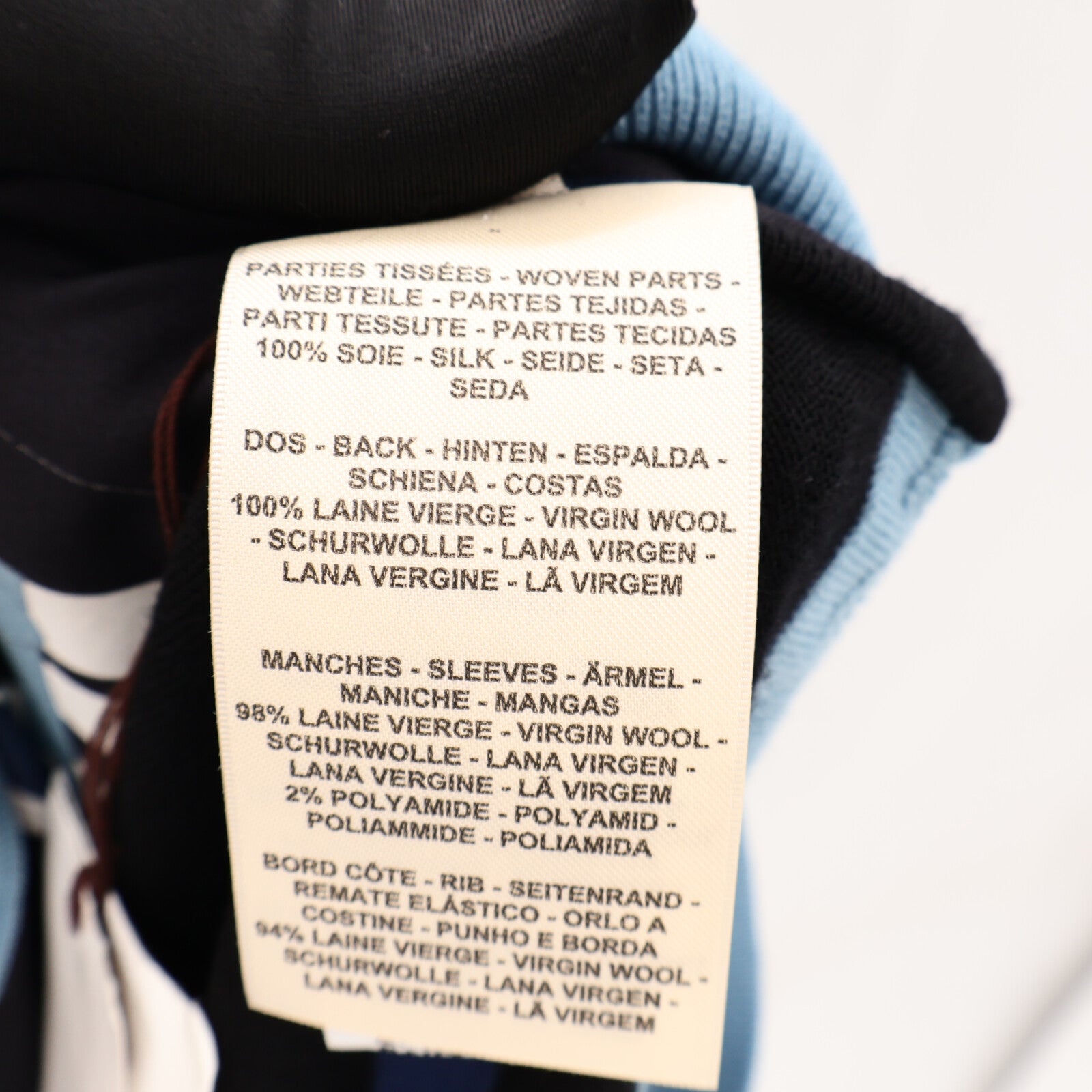 HERMES Silk/Wool Mors A Jouets Detour Top針織