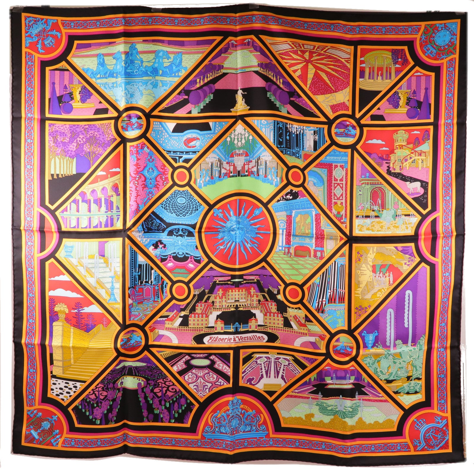 HERMES Scarf Silk Multicolor