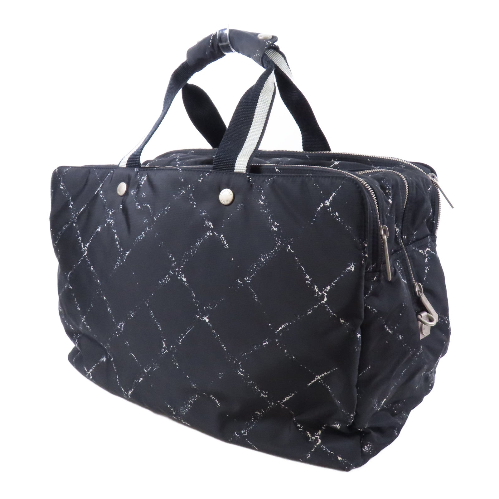 CHANEL 尼龍Travel Line銀扣手挽袋– Brand Off Hong Kong Online