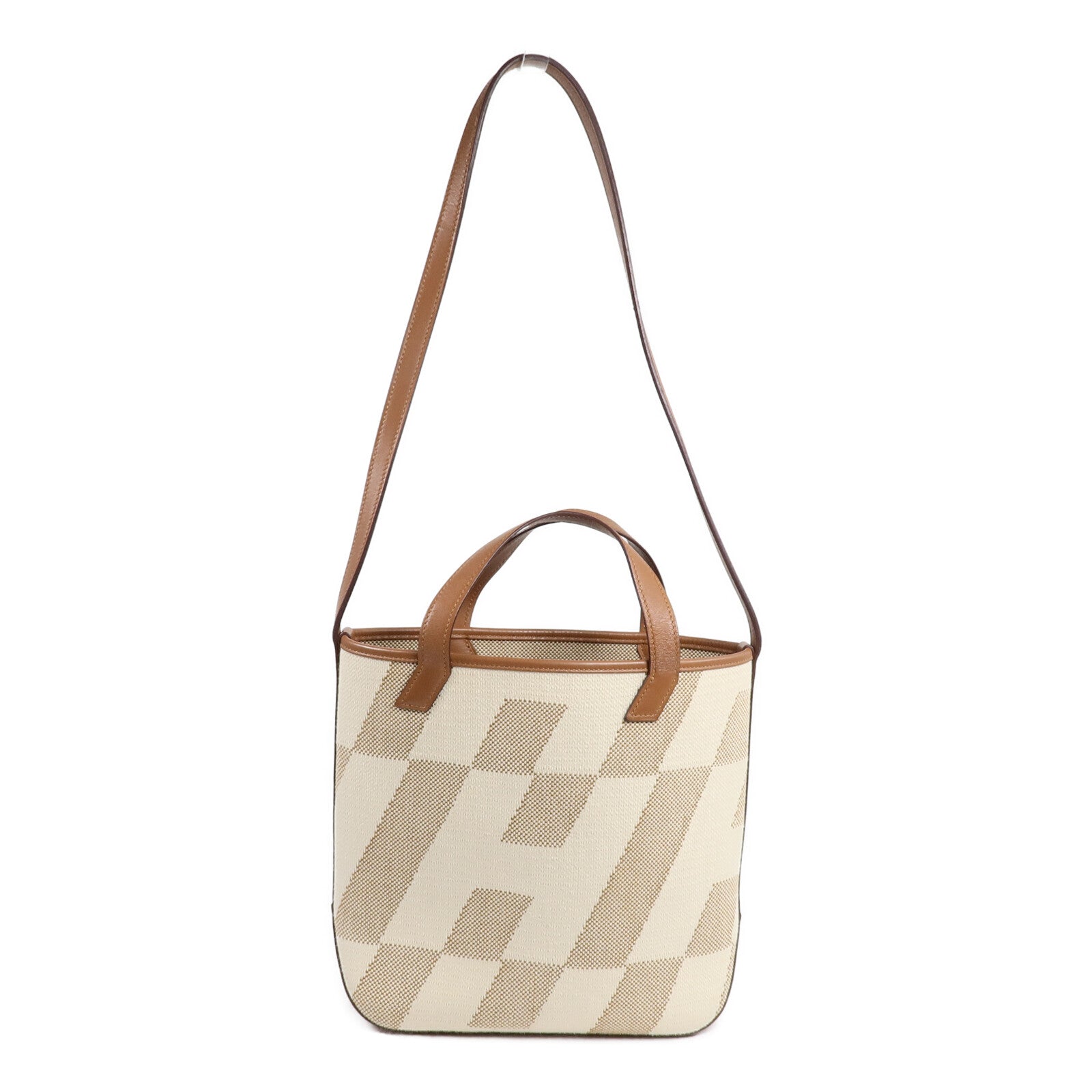 HERMES 帆布Cabas H En Biais 27手挽肩背兩用袋