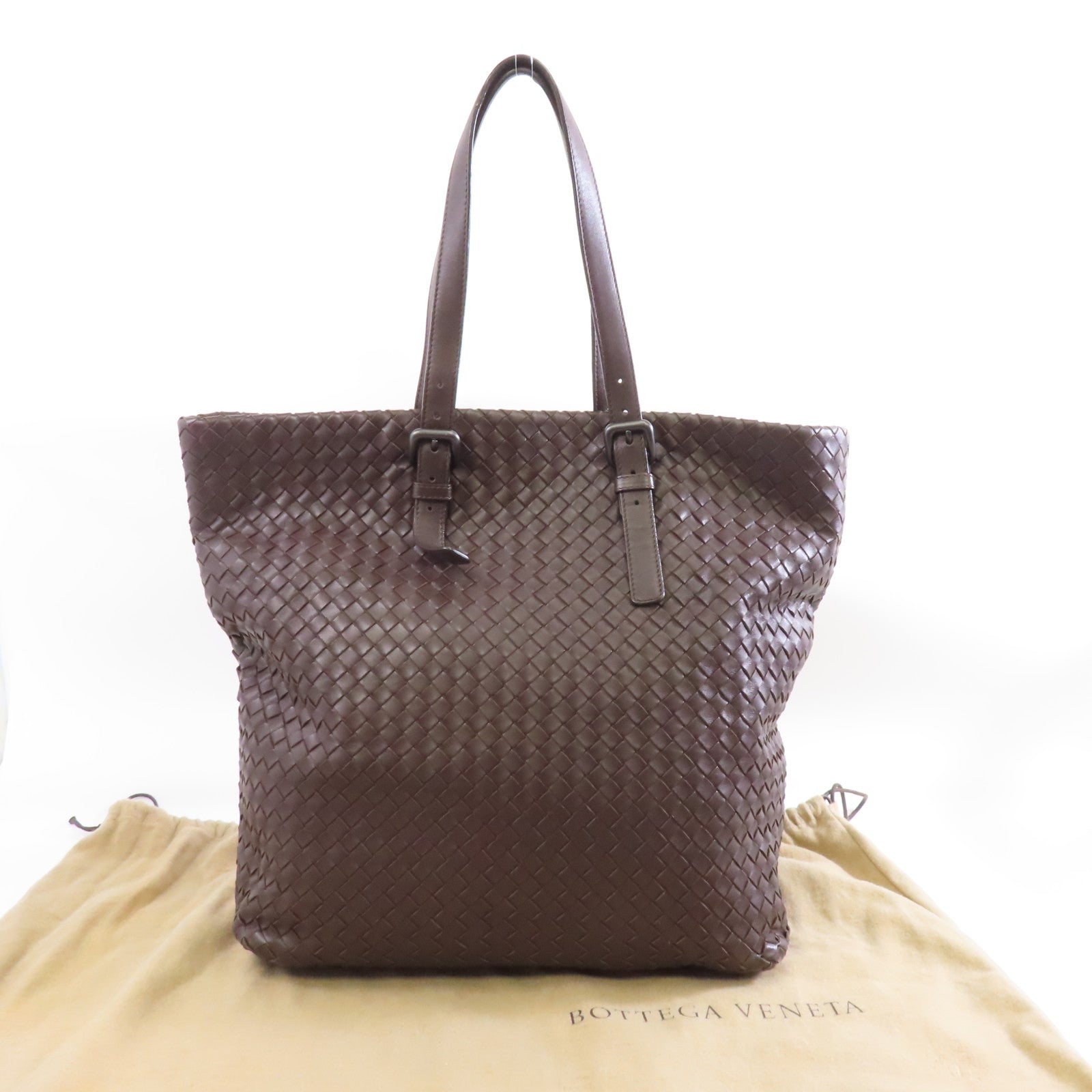 BOTTEGA VENETA 織紋皮革Tote Bag手挽袋棕色