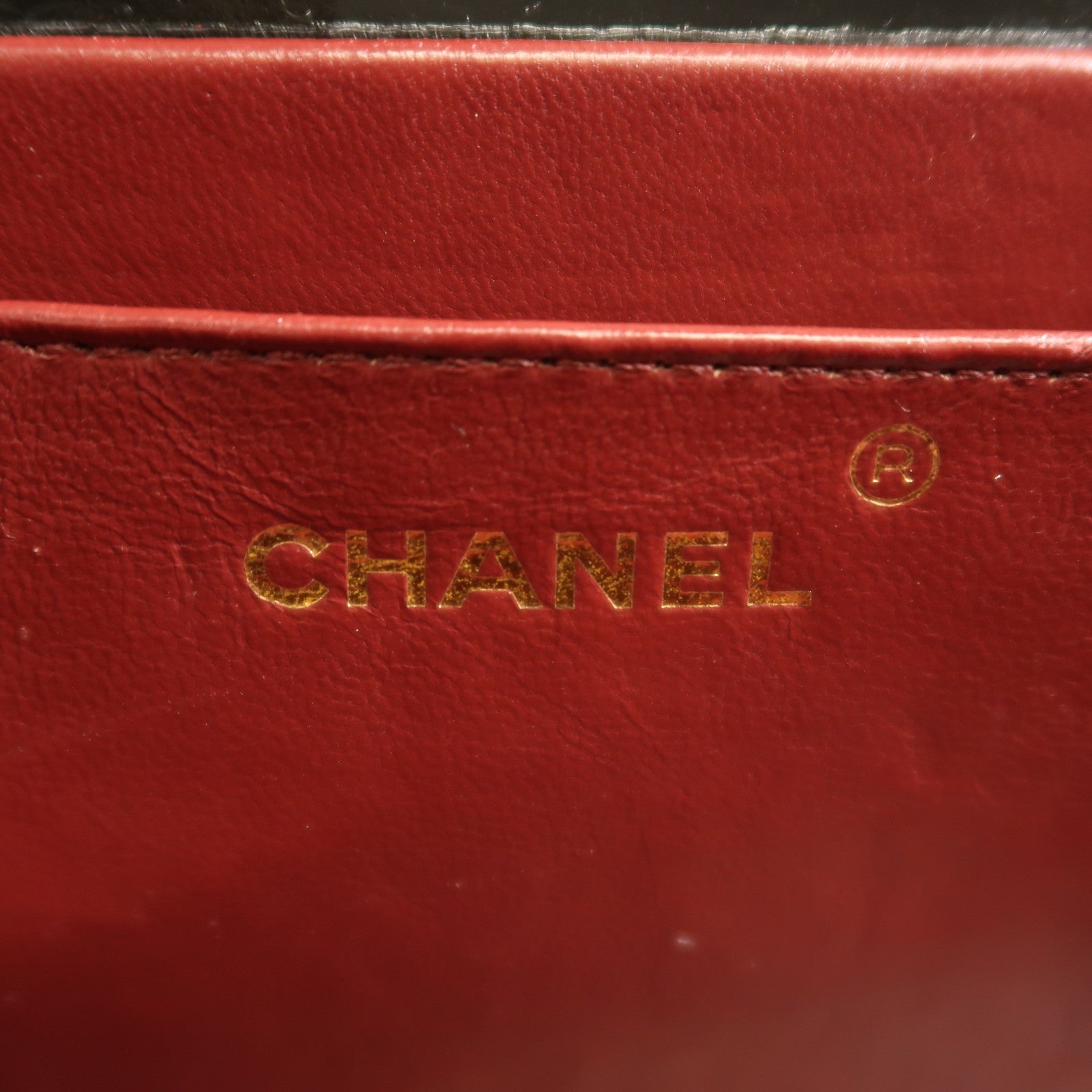 CHANEL CC GHW Makeup Box Handbag Patent Leather Black