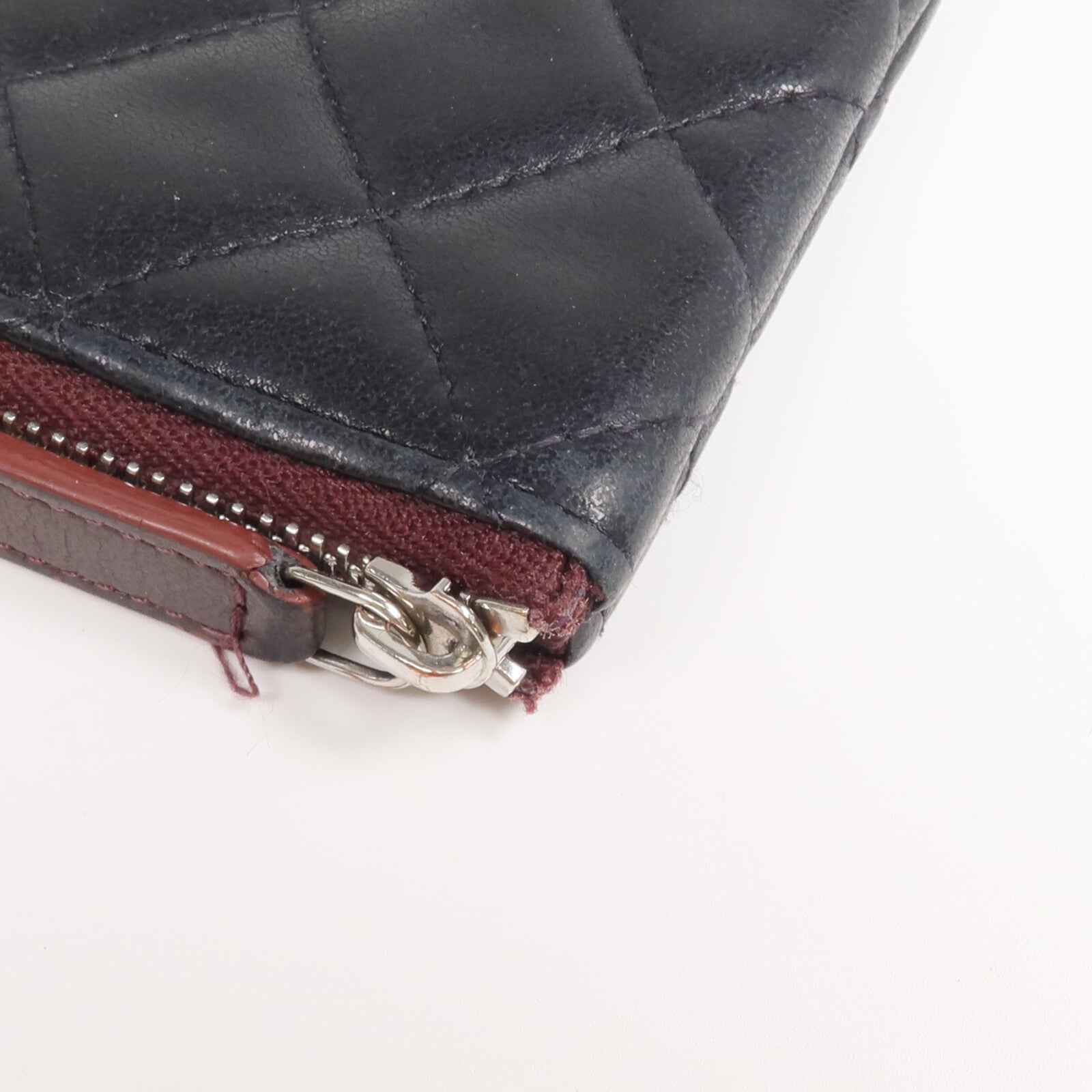 CHANEL 【激減優惠】羊皮皮革Mini Pouch銀扣手拿包