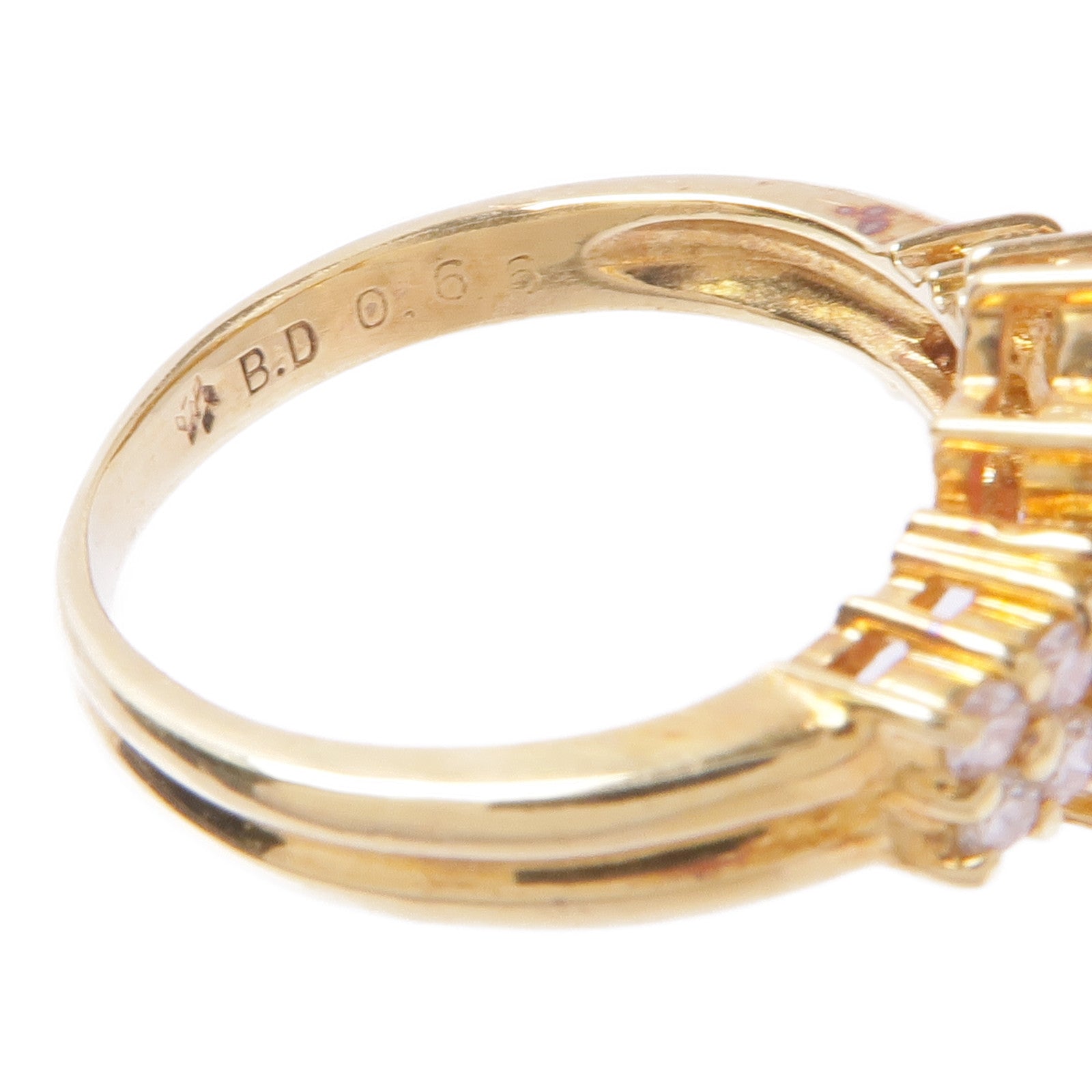 JEWELRY 18K黃金Pink Sapphire Diamond Ring紅寶石/鑽石戒指US#4.25