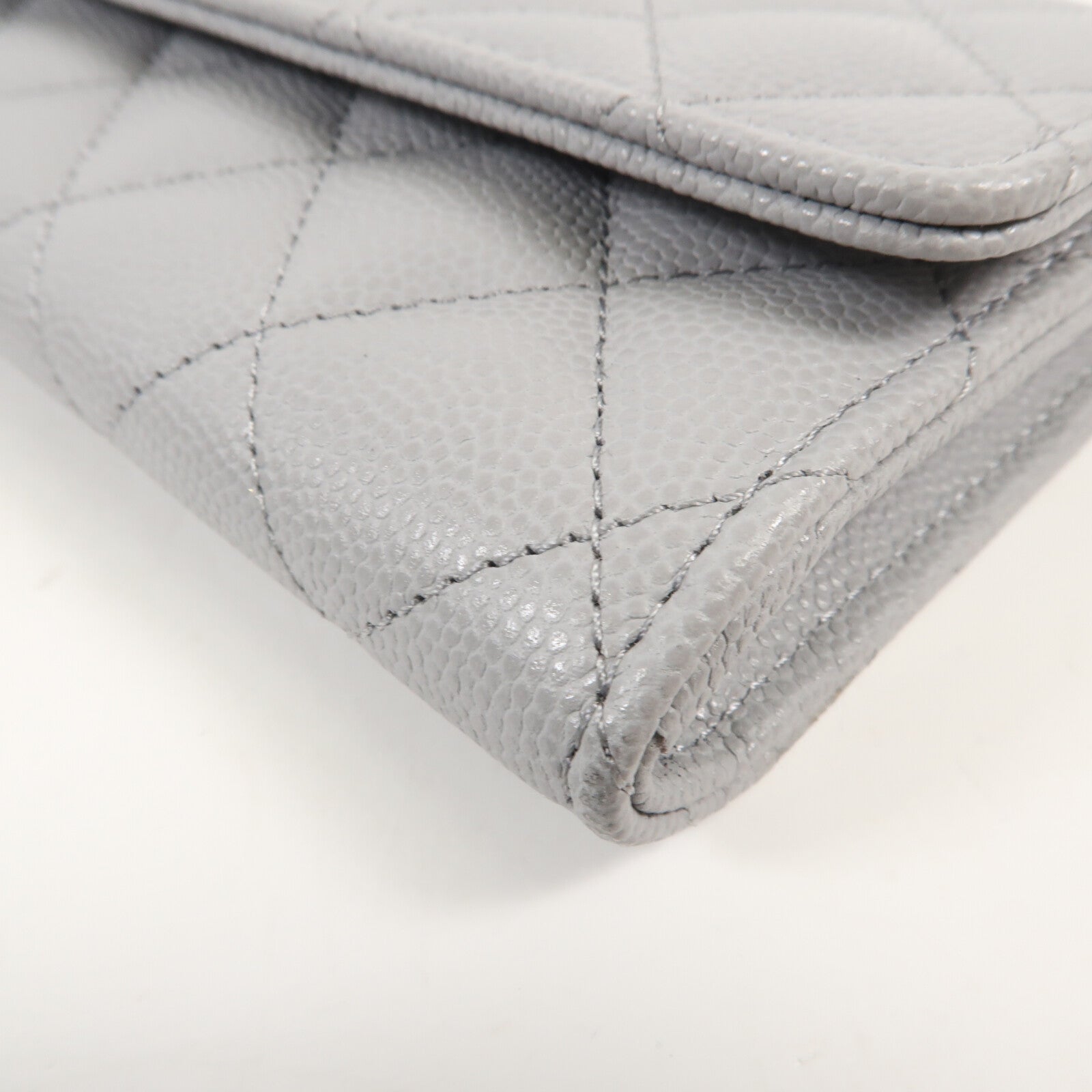CHANEL 牛皮皮革Wallet金扣長錢包