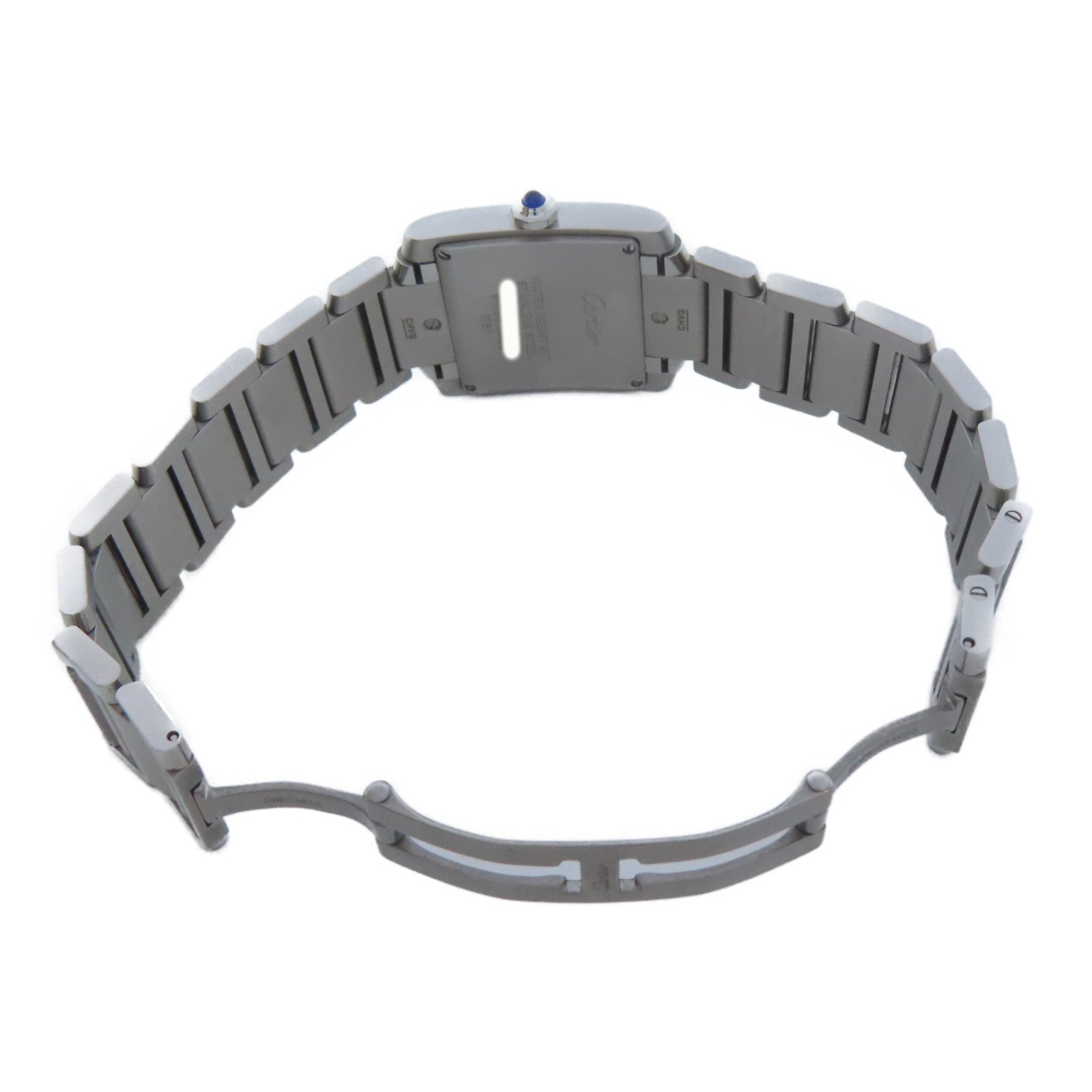 CARTIER Tank Francaise不鏽鋼手錶石英機芯白色