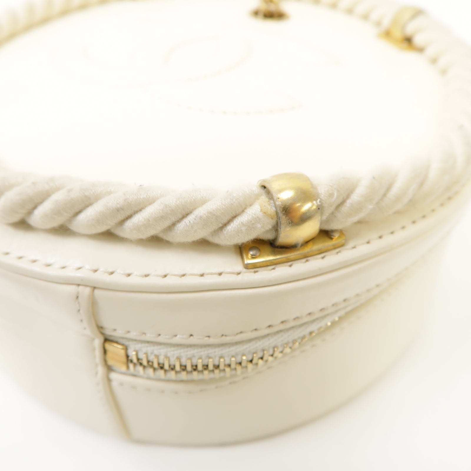 CHANEL 【激減優惠】菱格羊皮皮革2 Way Shoulder Bag金扣手挽肩背兩用袋米色