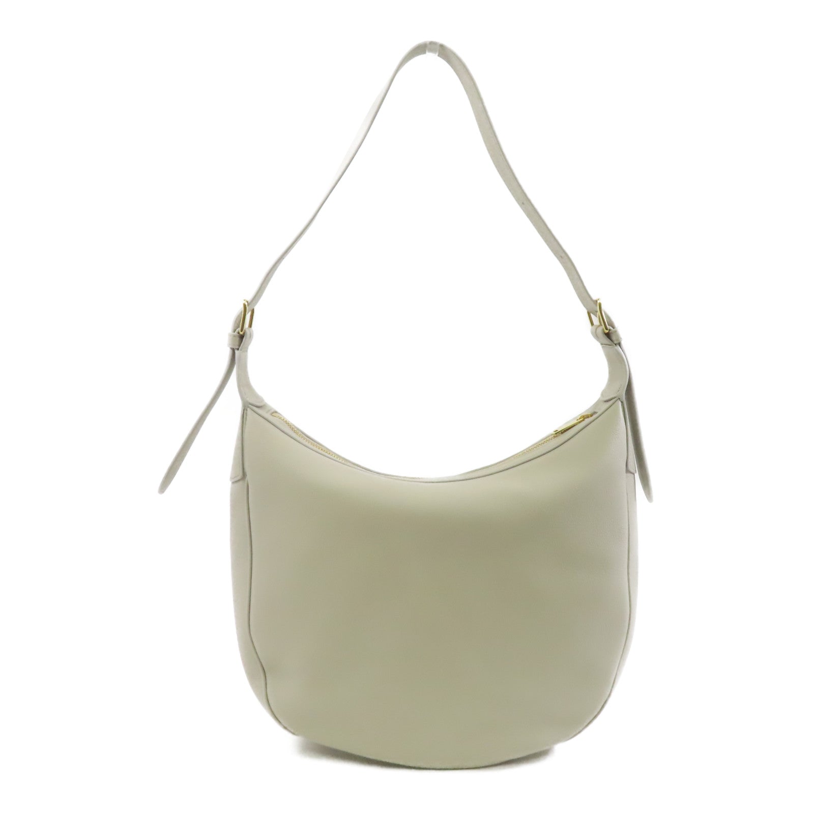 CELINE 牛皮皮革Heloise Triomphe金扣肩背袋灰色