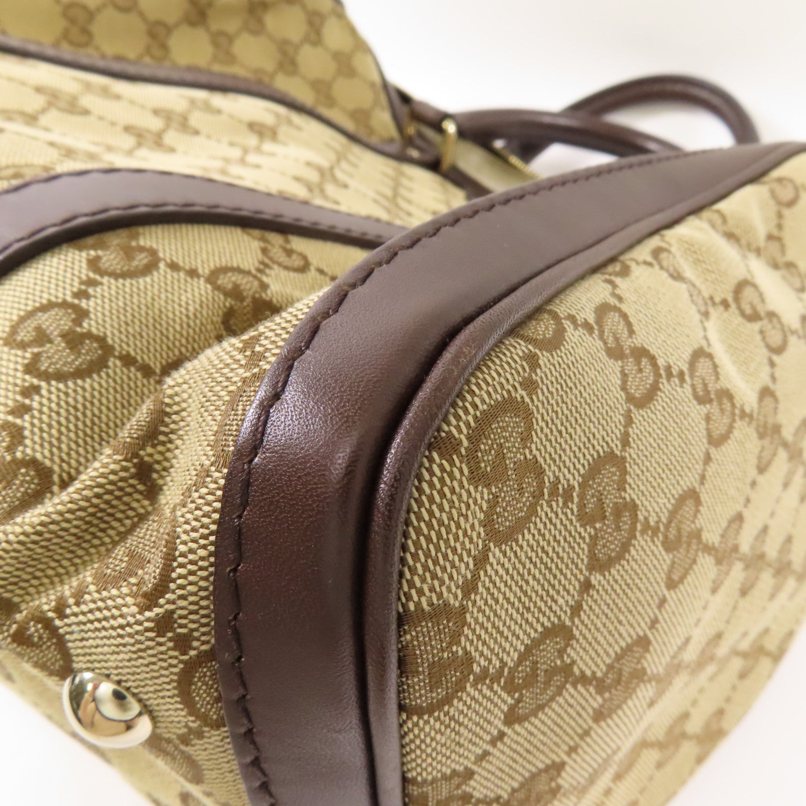GUCCI 帆布2 Way Shoulder Boston金扣手挽肩背兩用袋
