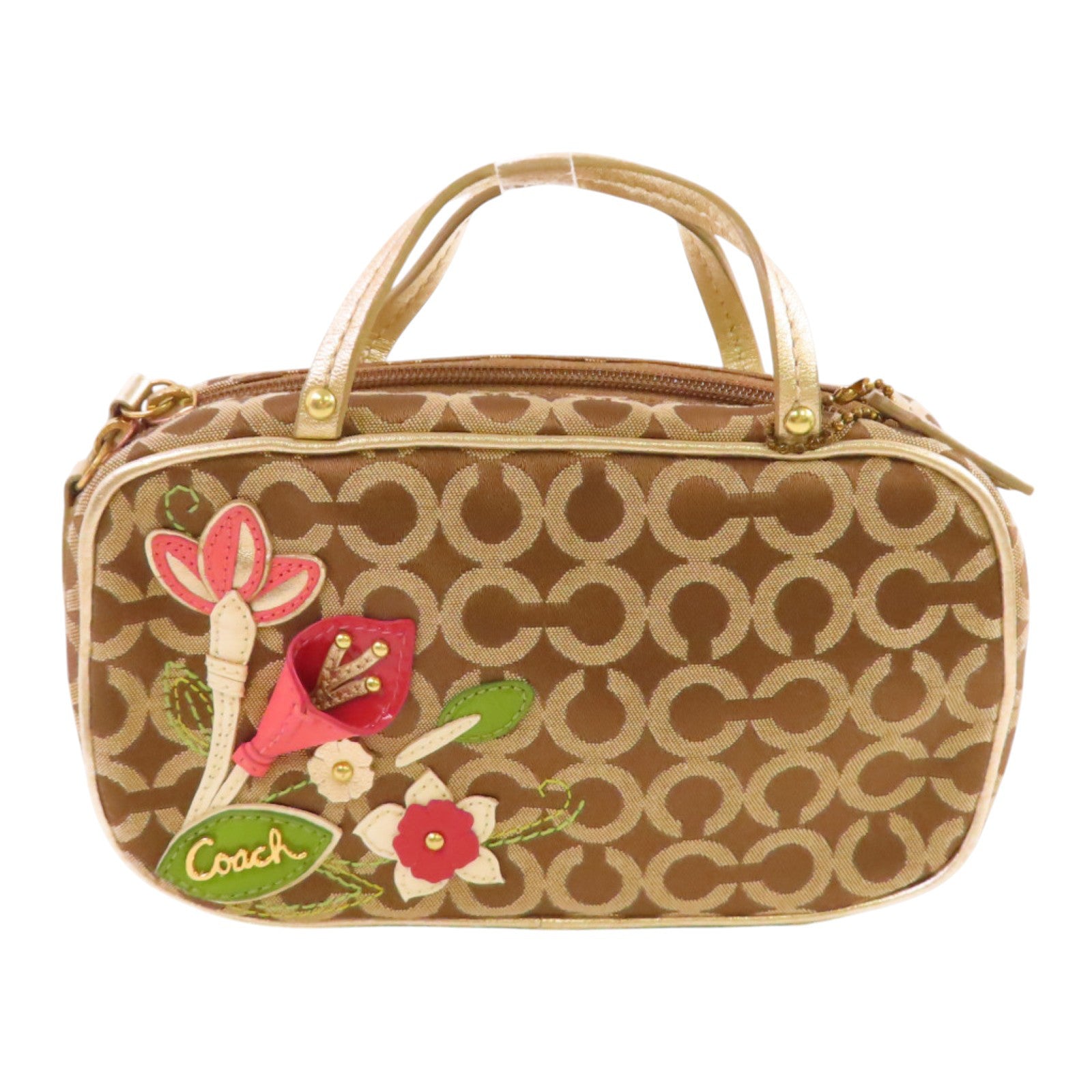 COACH 帆布Hand Bag金扣手挽袋