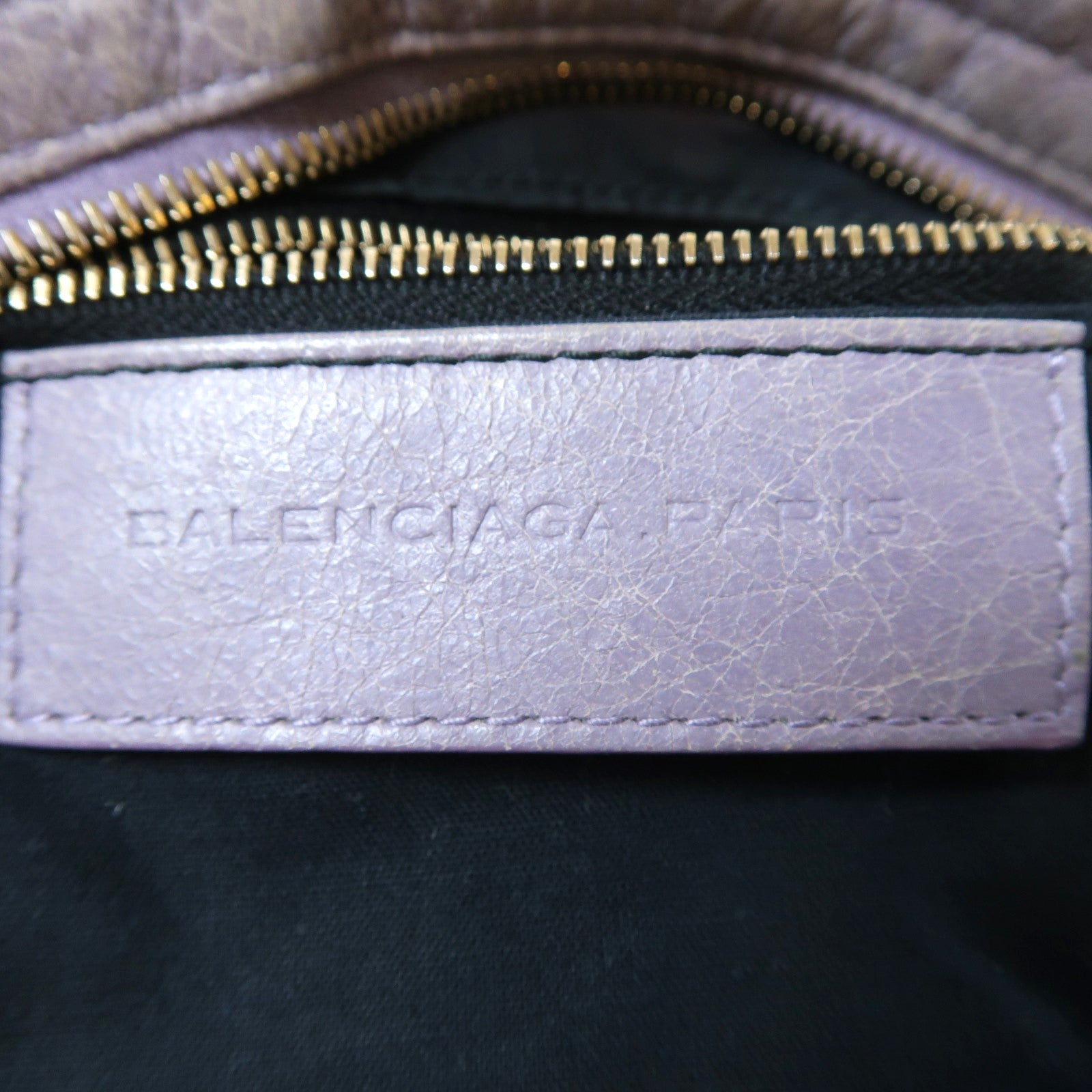 BALENCIAGA 羊皮皮革Giant City Bag金扣手挽肩背兩用袋紫色