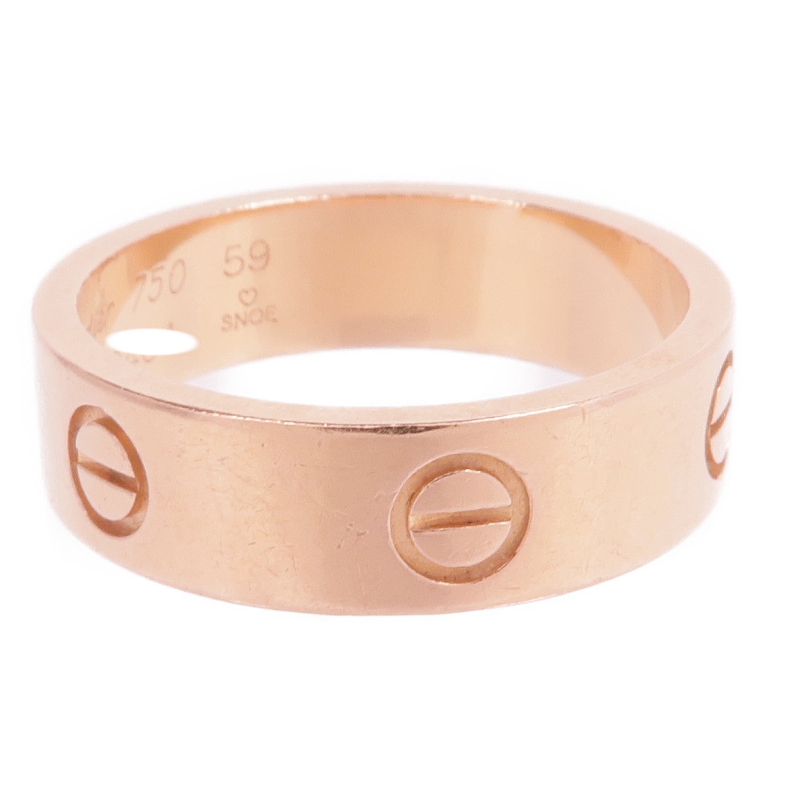 CARTIER 18K玫瑰金Love Ring戒指Cartier#59/US#8.75